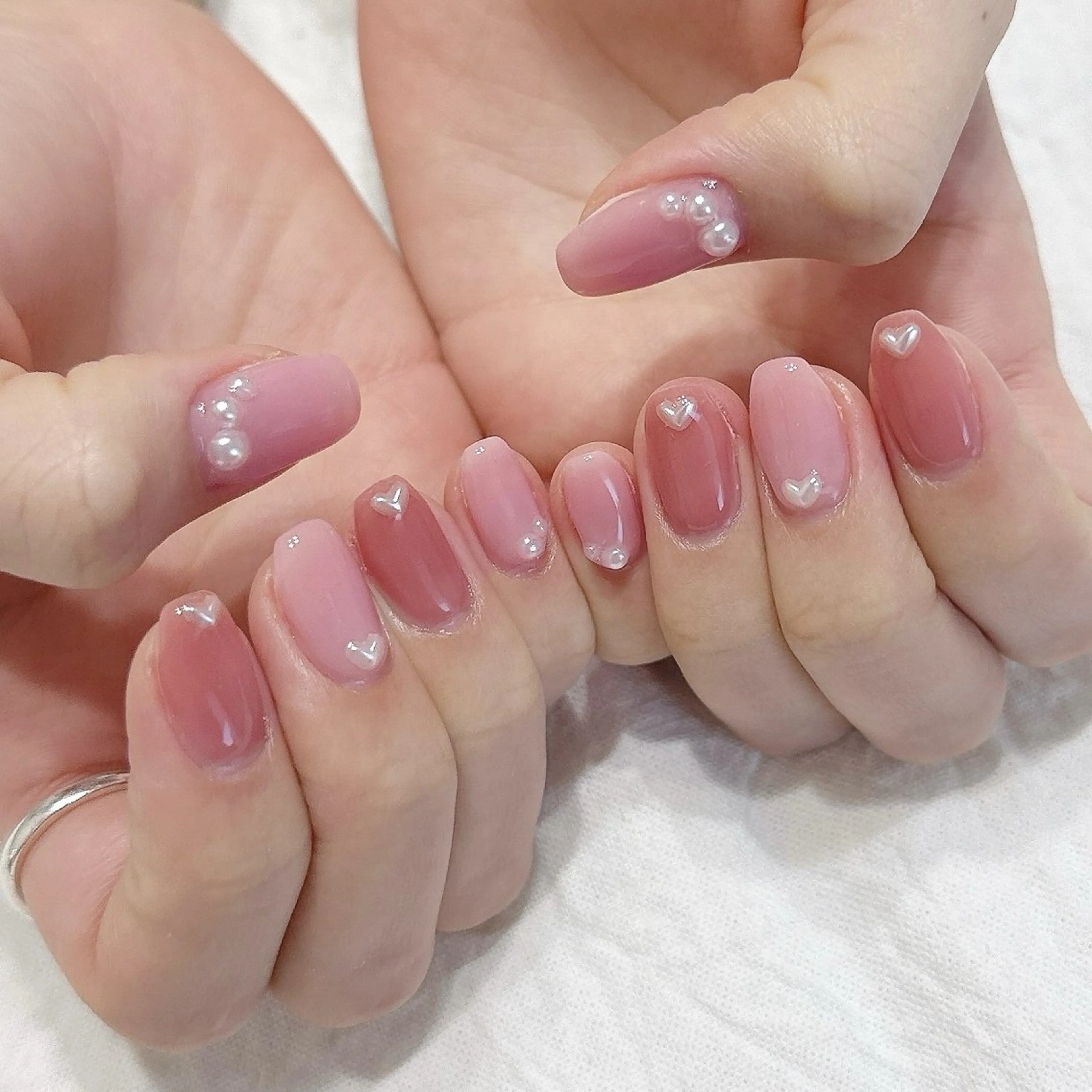 ネイル シンプルネイル ハンドネイル peaberry nailのネイルデザイン