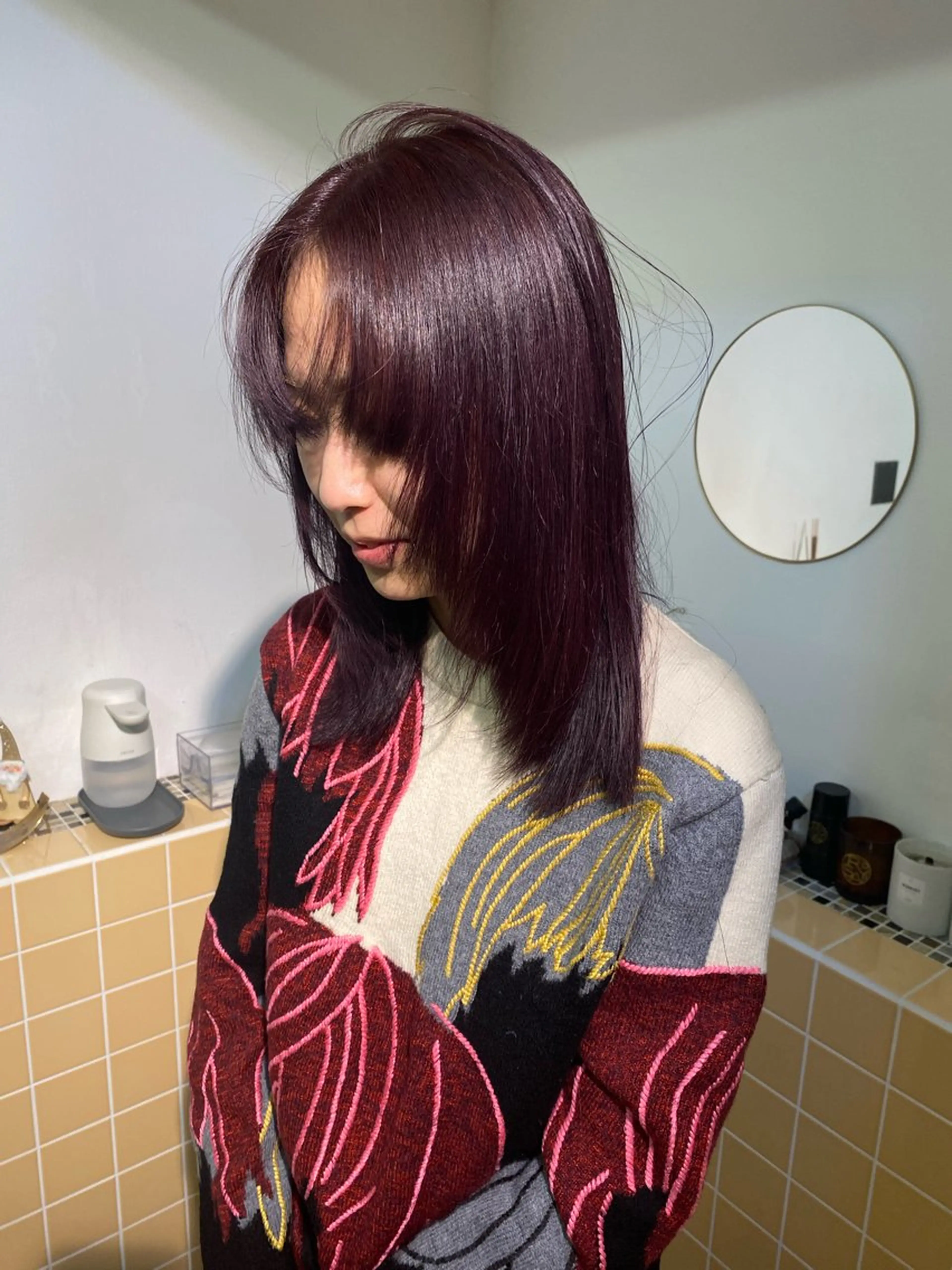 カラー ヘアカラー トリートメント iroha/ n.w.h🎀のヘアスタイル