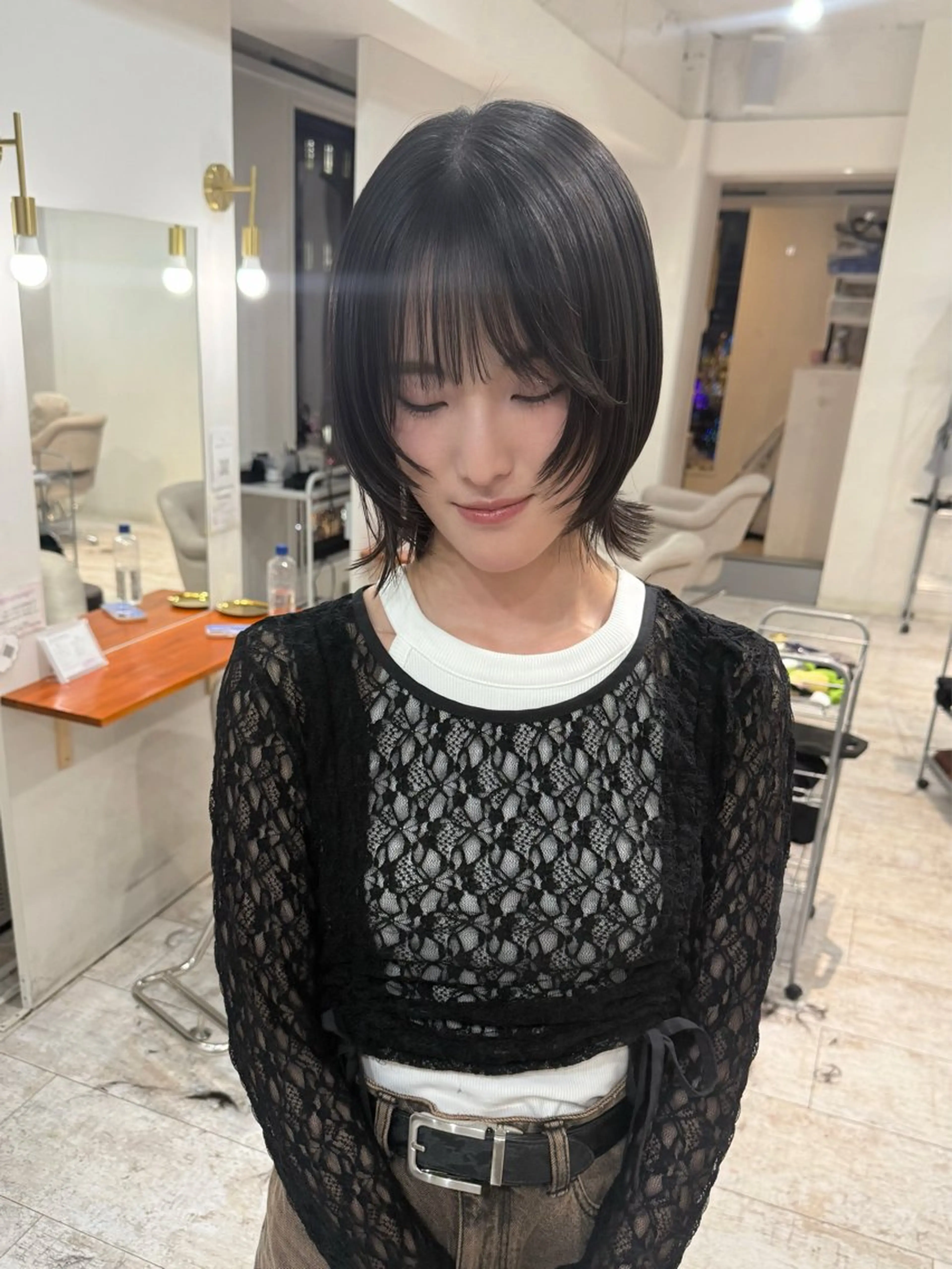 ミディアム カット ate.心斎橋 RYUKAのヘアスタイル