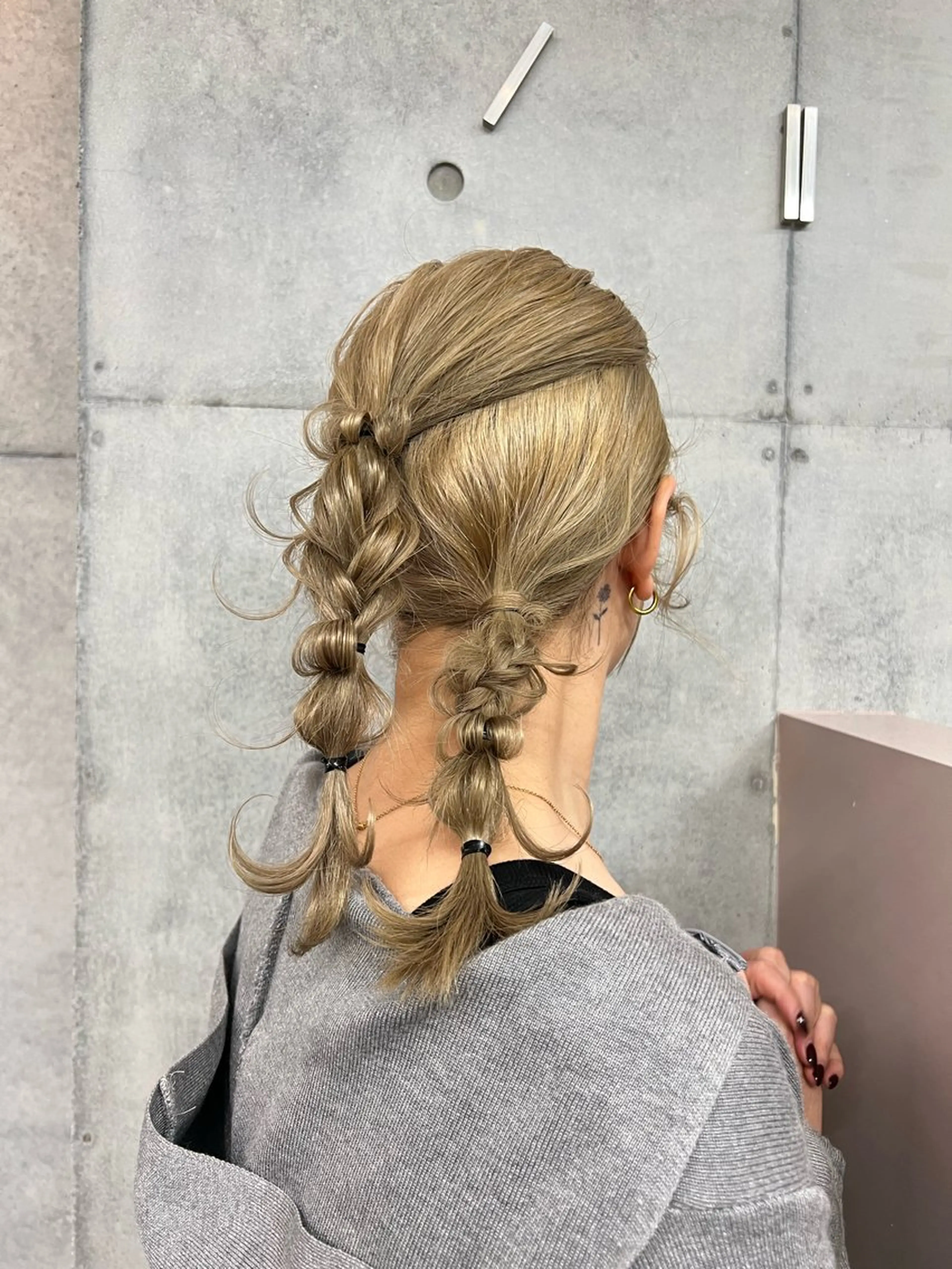 セミロング ヘアセット カコ♡ ボブ ヘアアレンジのヘアスタイル