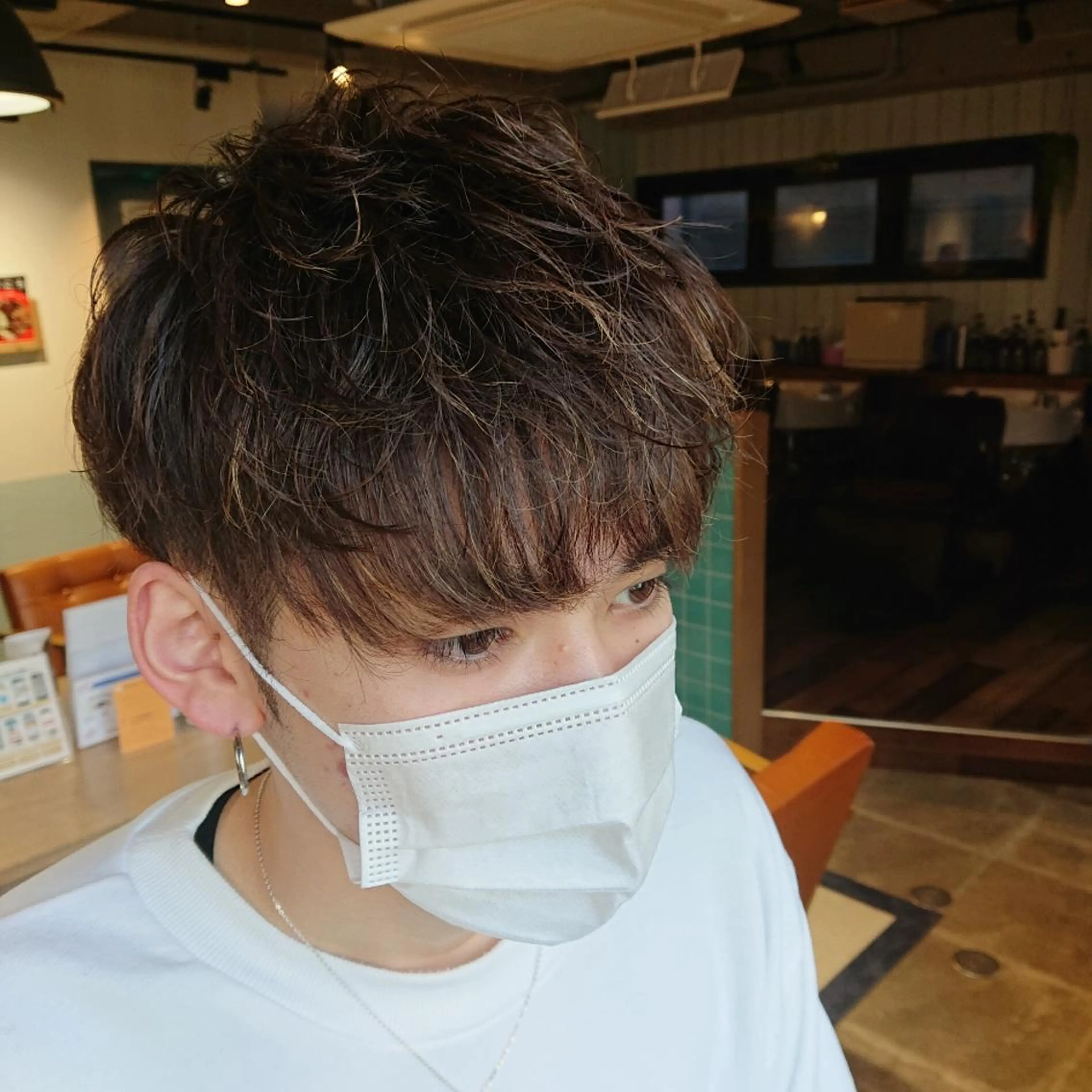 メンズ カット パーマ トリートメント alushe 岡 陽子のヘアスタイル