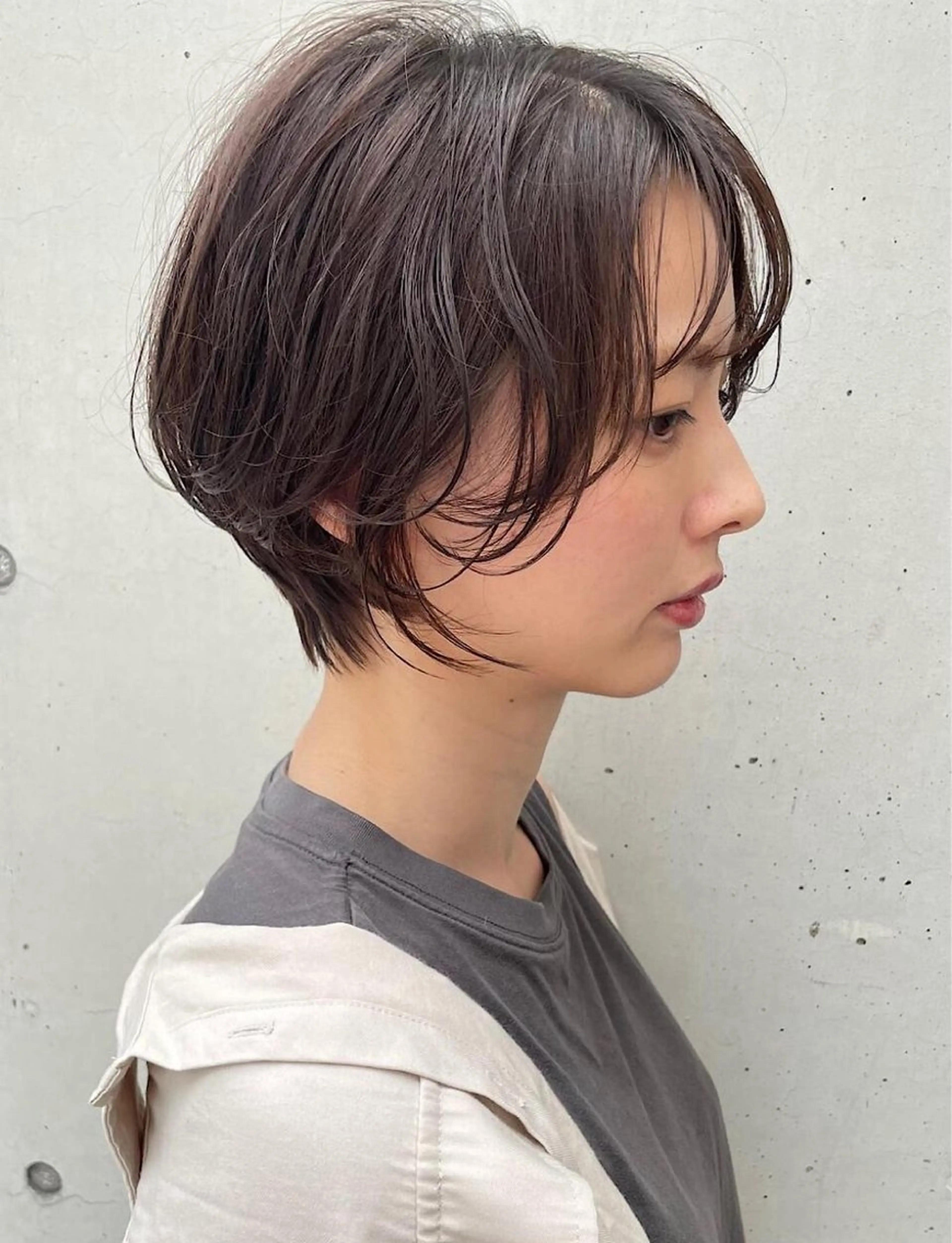 ショート カラー パーマ hoNua. 栄/透明感カラーのヘアスタイル