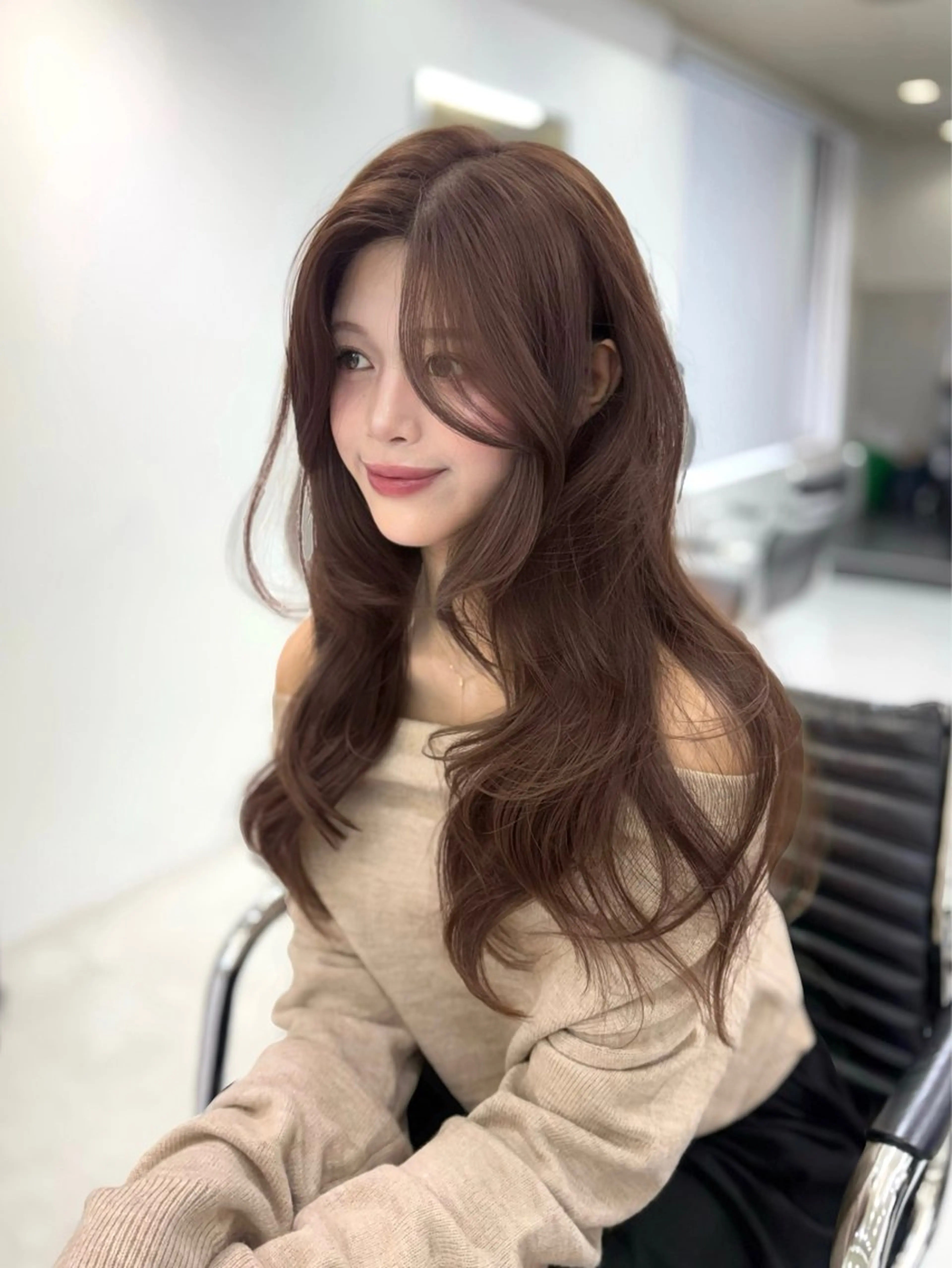 ロング ヘアカラー トリートメント ATRA所属・ワンホン級艶髪 🤍𝑀𝐼𝐻𝑂のヘアスタイル