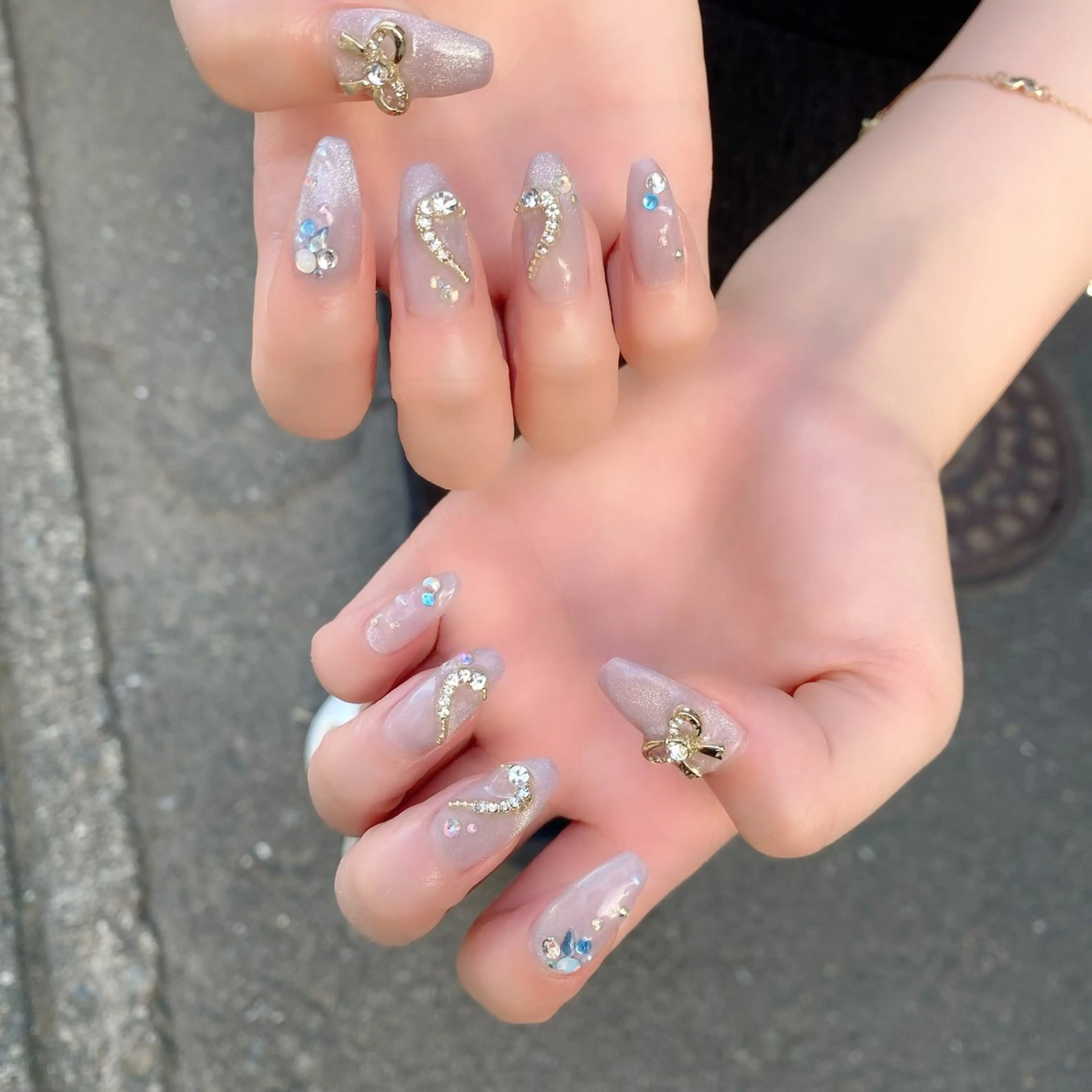 ネイル ロングネイル マグネットネイル Salon Ｋのネイルデザイン