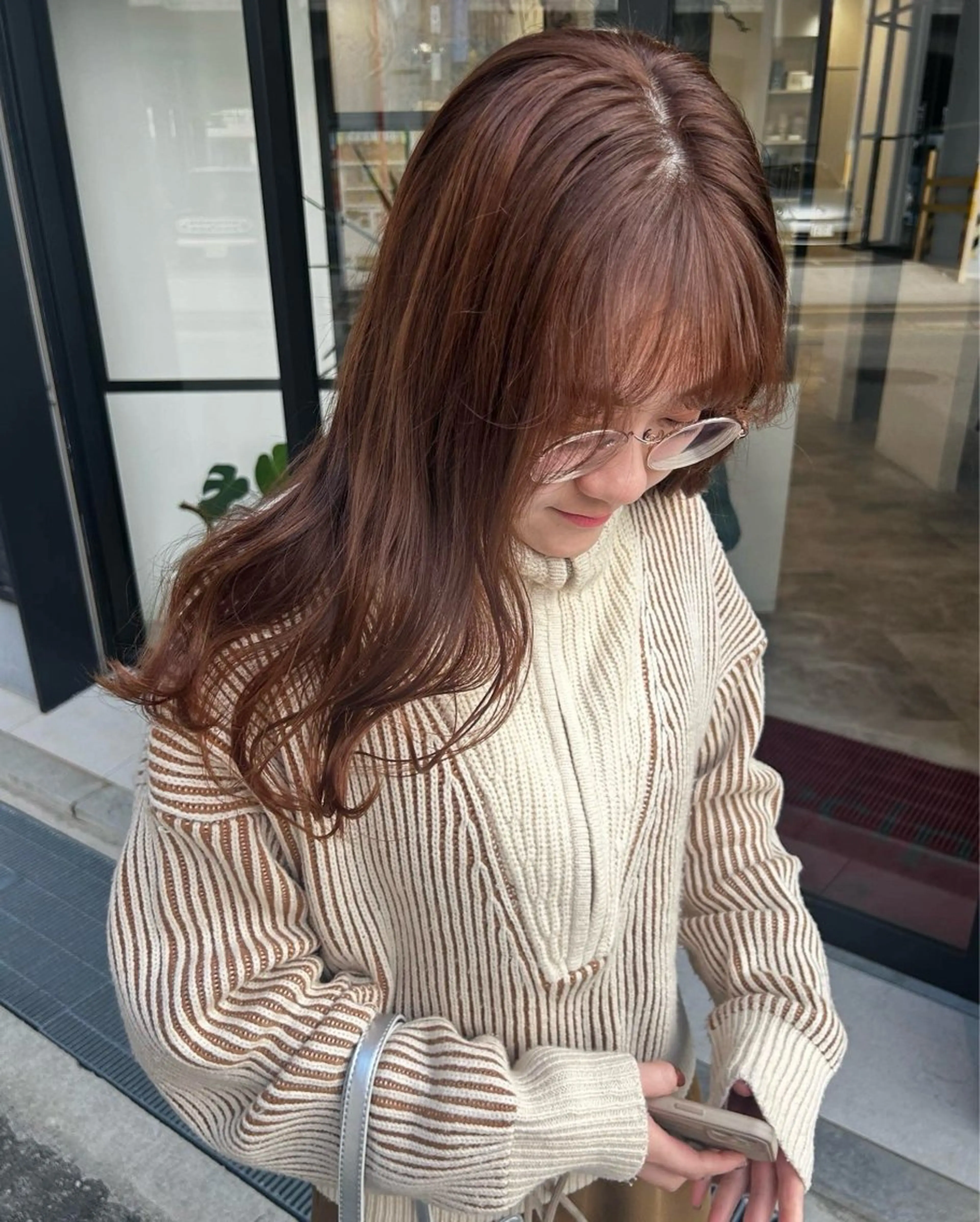 セミロング カラー 河野 いずみのヘアスタイル