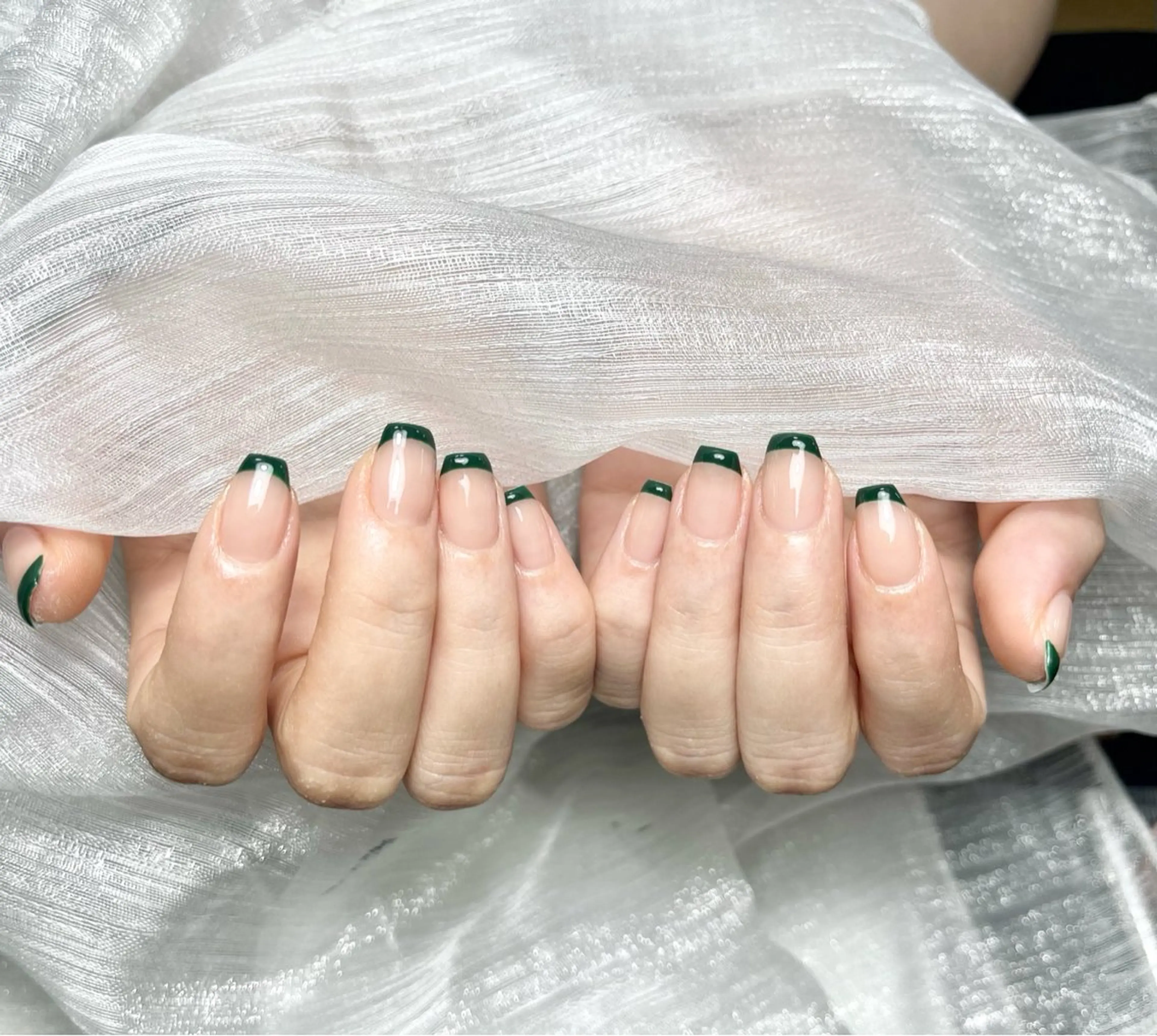 ネイル フレンチネイル ハンドネイル ハンドケア 💕ドリーミー ネイル💕のネイルデザイン