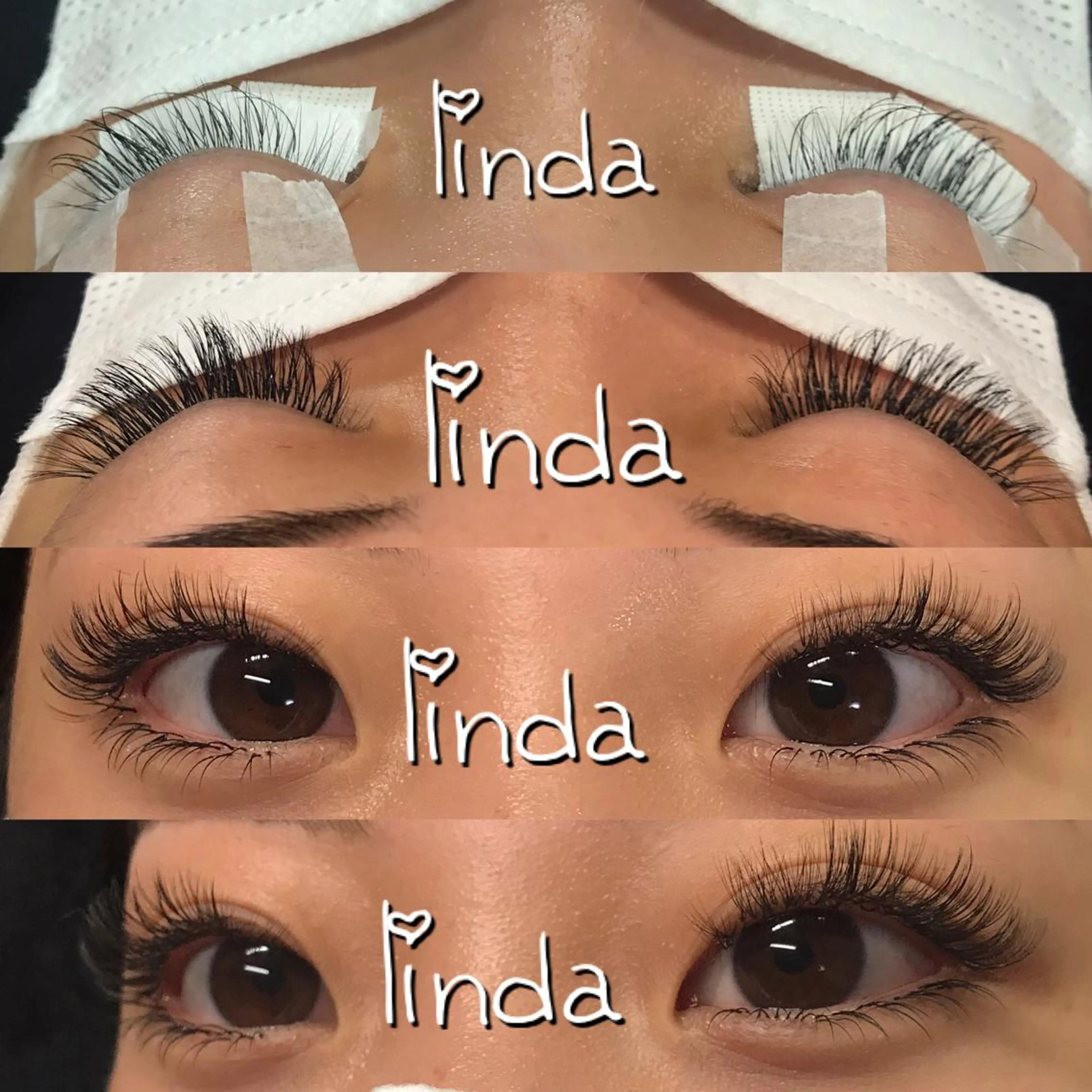 マツエク・マツパ 付け放題 フラットラッシュ ボリュームラッシュ linda lashesのマツエク・マツパデザイン