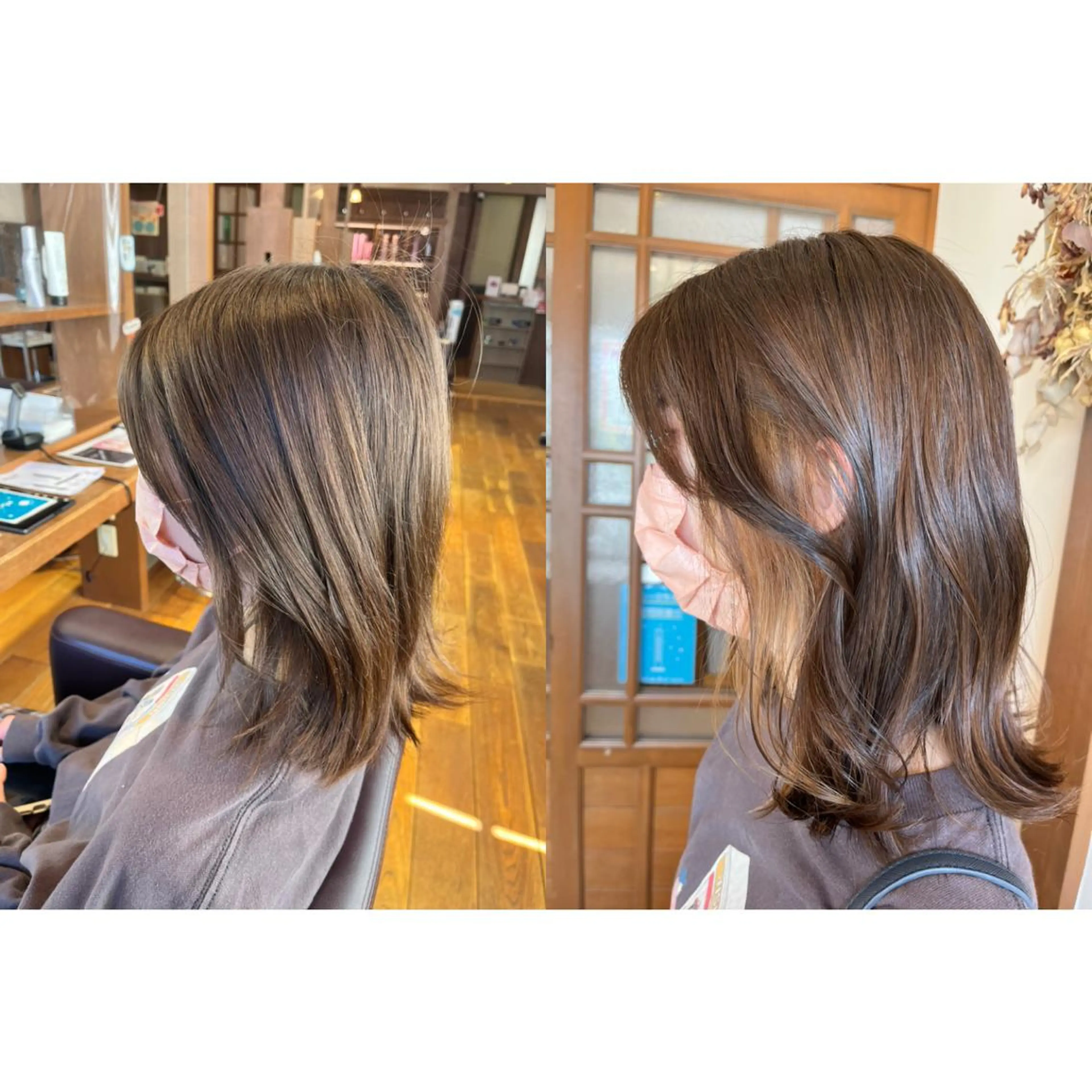 ミディアム カラー ヘアアレンジ カット ヘアカラー トリートメント topstylist 野口　雅のヘアスタイル
