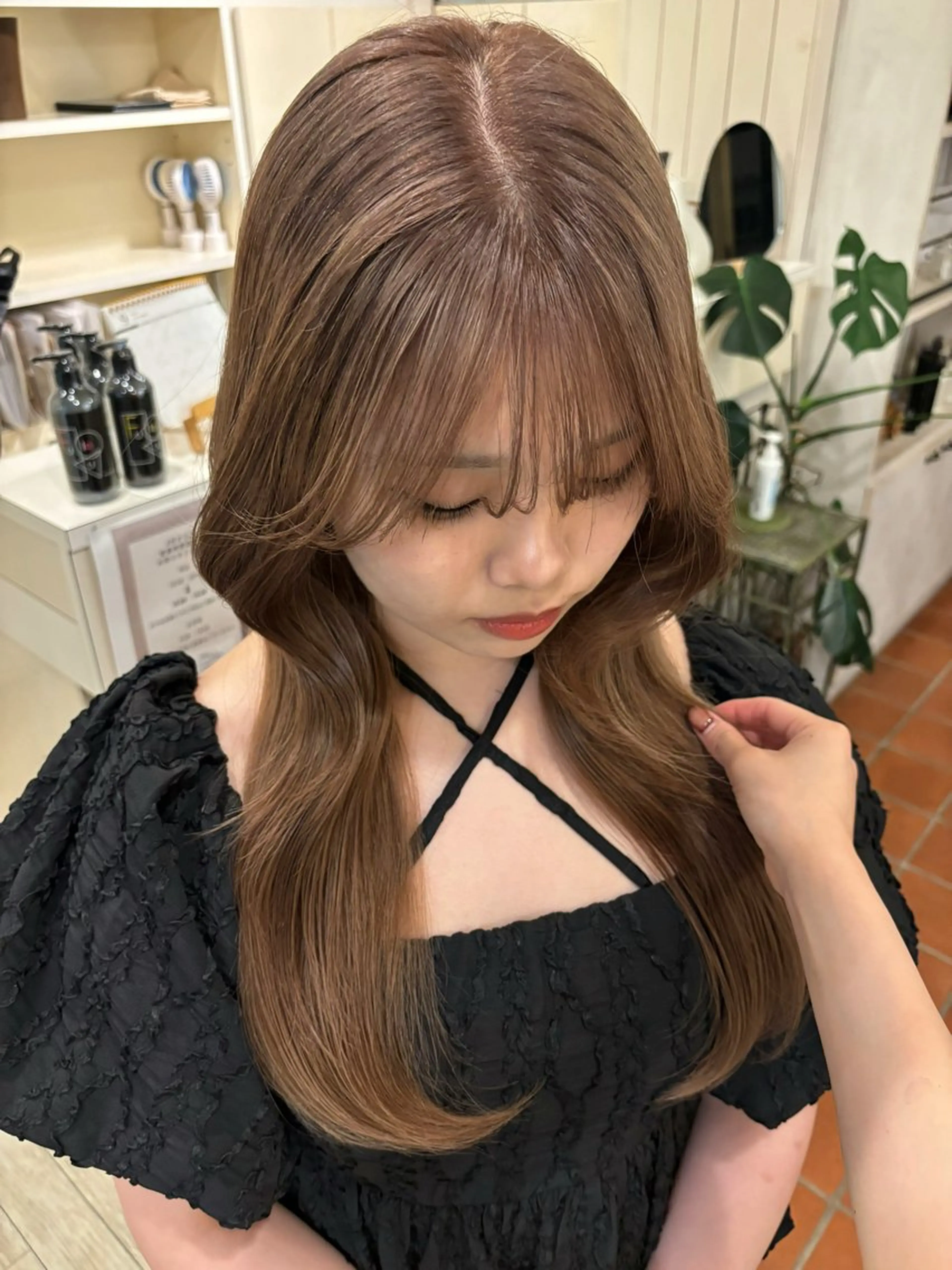 ロング カラー ベージュカラー ヘアカラー リトルガーデン/ yuka🧁‎‎のヘアスタイル