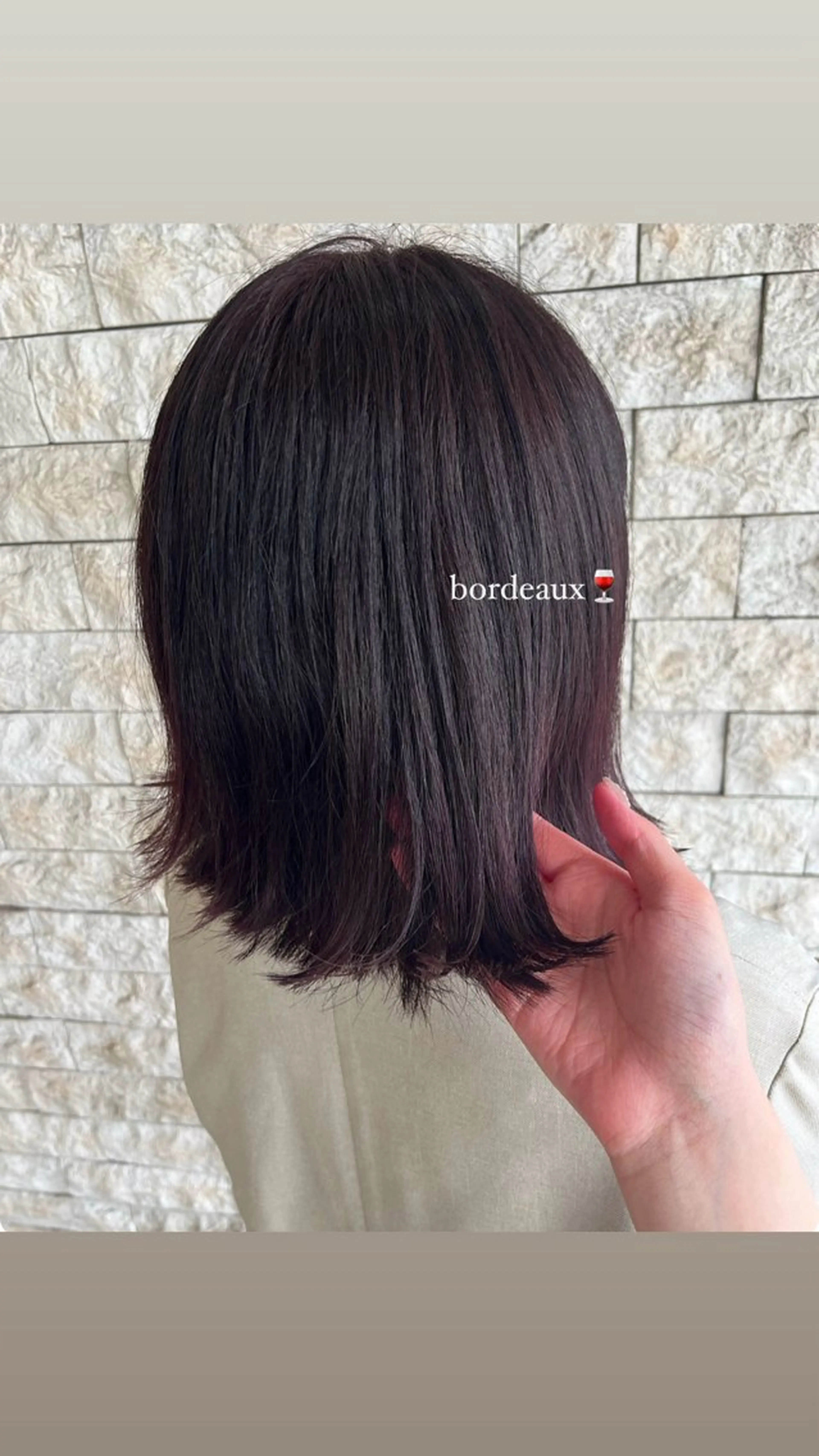 ミディアム カラー ボルドーカラー カット ヘアカラー トリートメント 透明感カラー／ 艶感カラー／RAMUのヘアスタイル