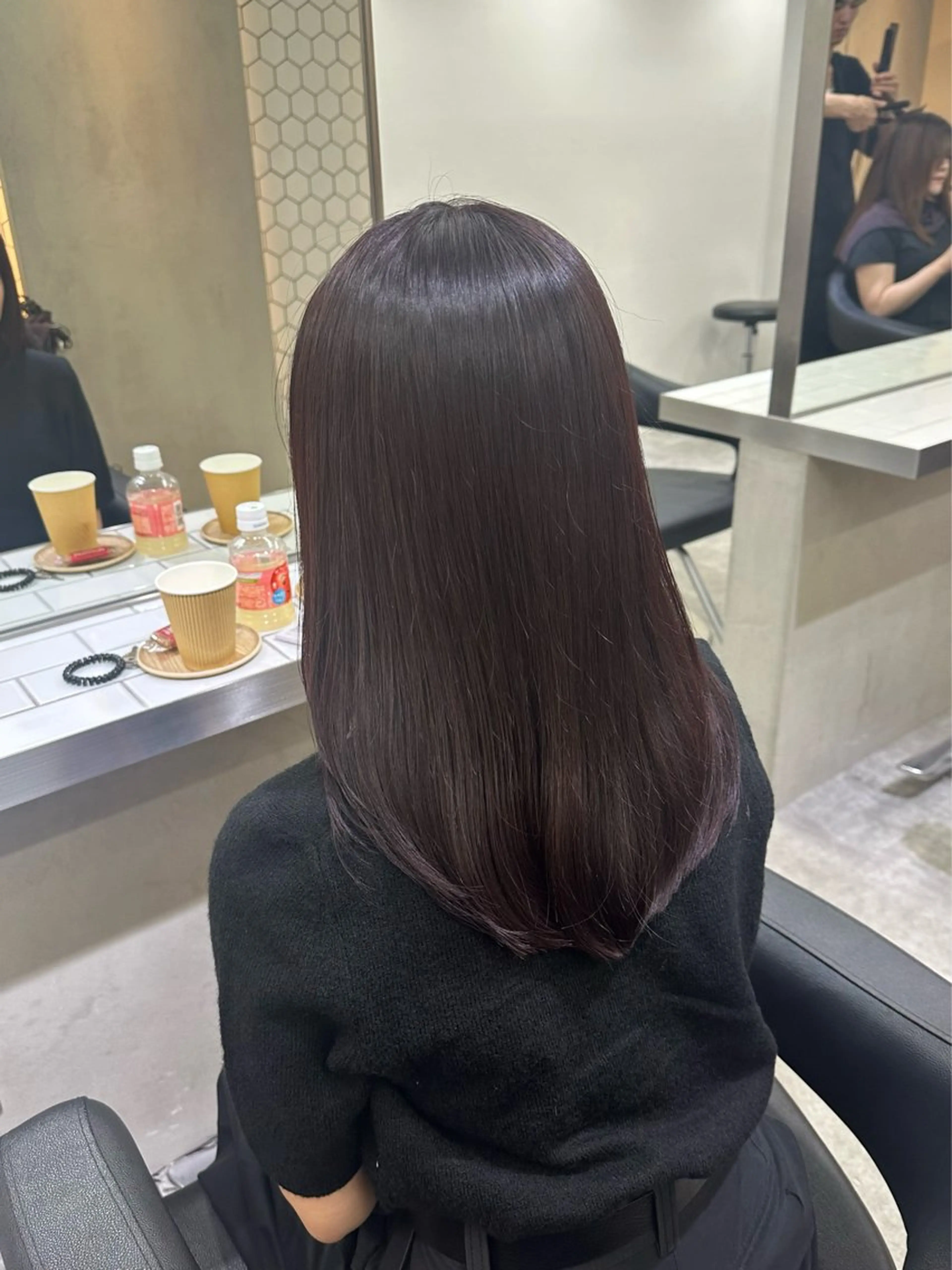 セミロング カラー カット ヘアカラー トリートメント 銀座/ヘアセット シマムラ ミホのヘアスタイル
