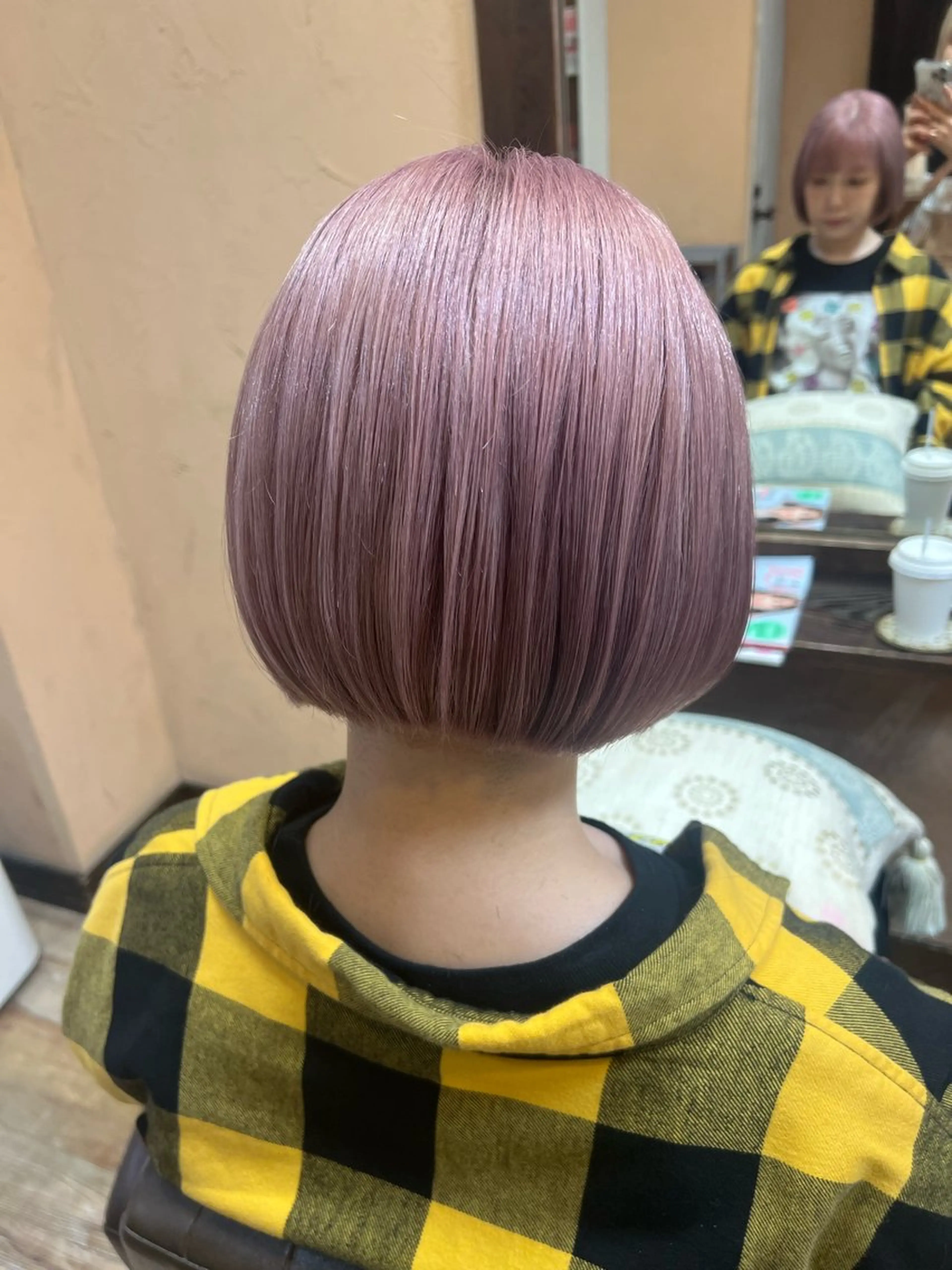 ミディアム ヘアカラー 青木 舞佳のヘアスタイル