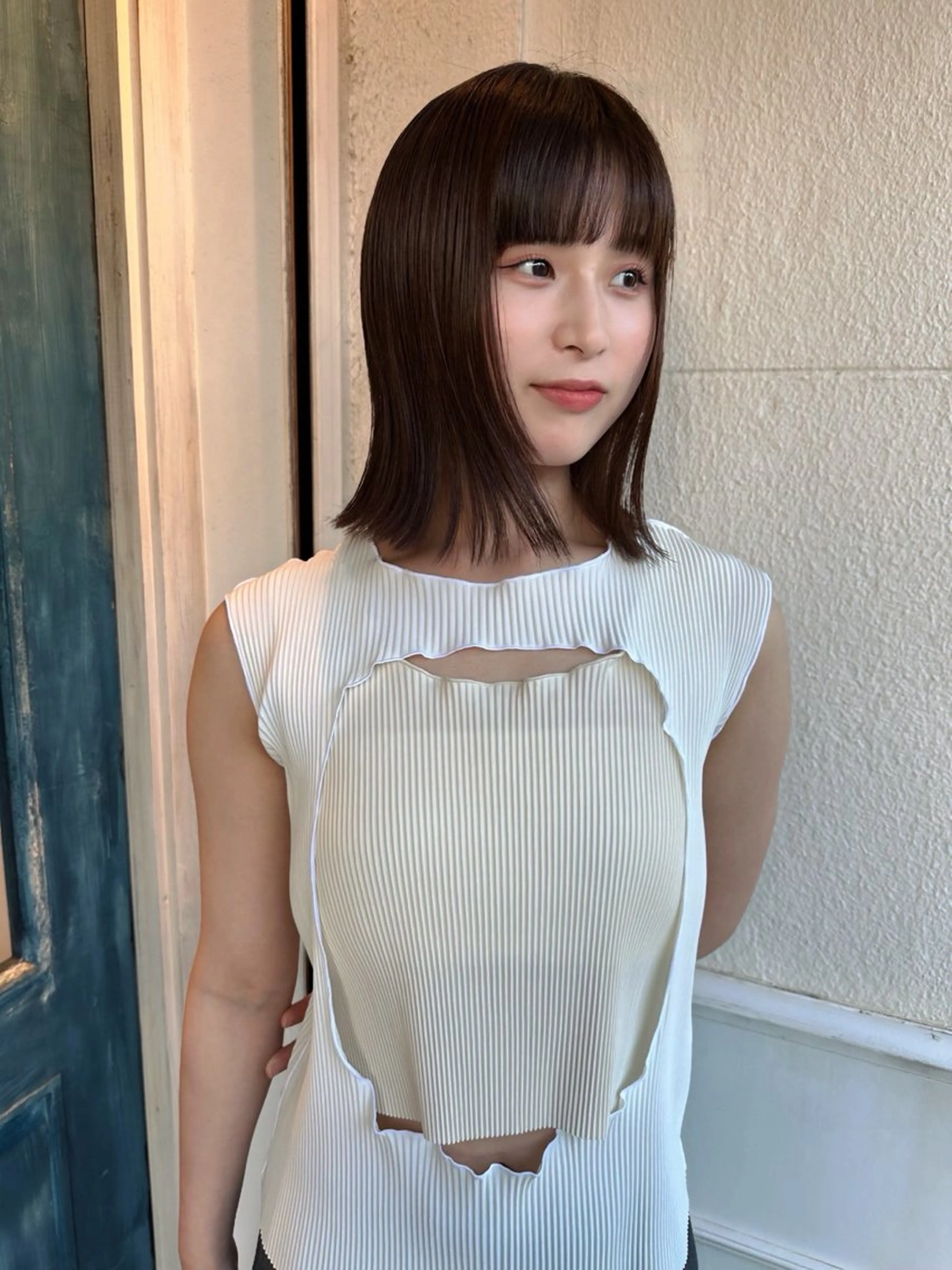 ミディアム Manaka🟤 Musiiik　今泉のヘアスタイル