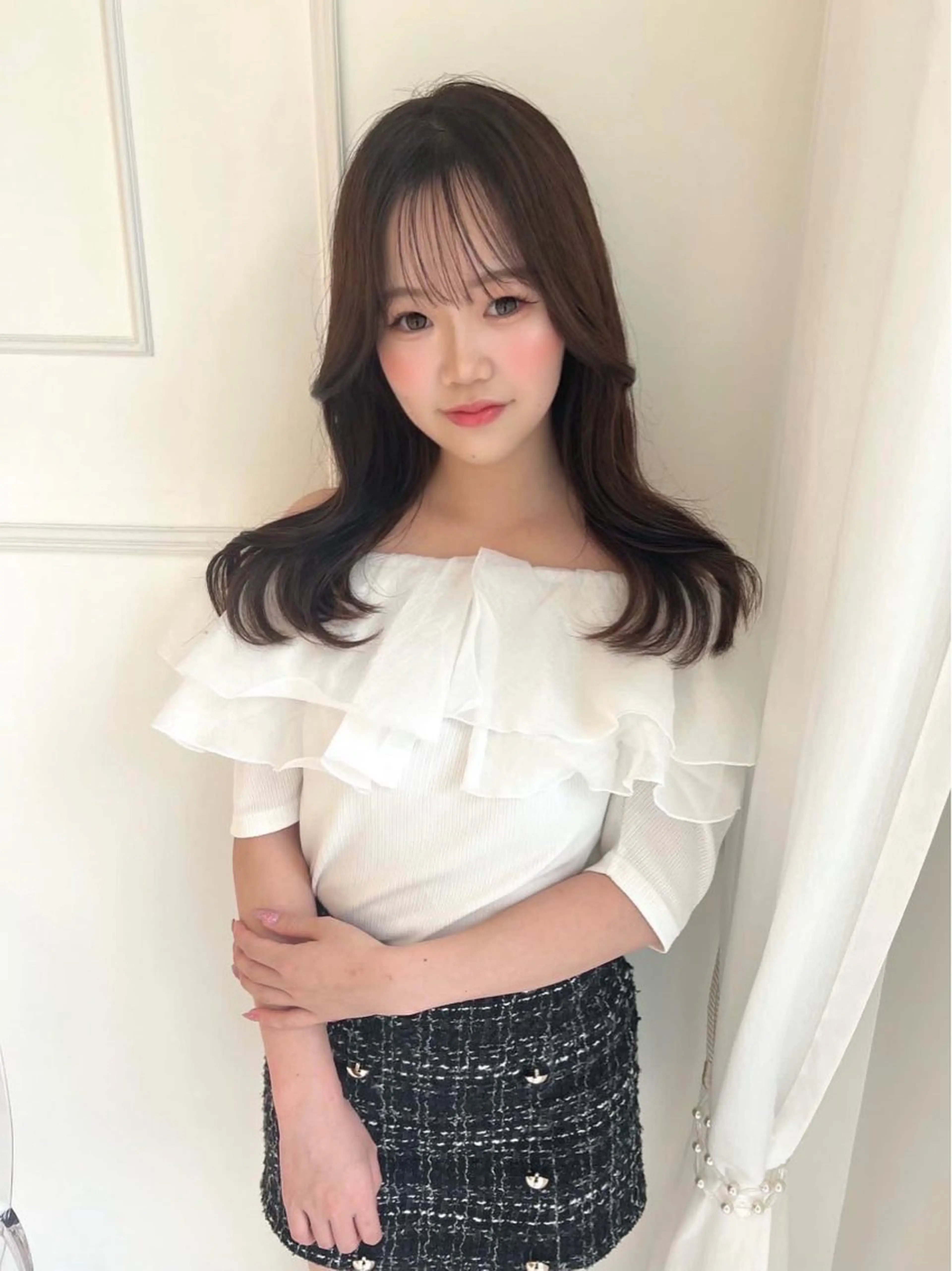 セミロング ParveMix 佐々木梨紗🤍のヘアスタイル