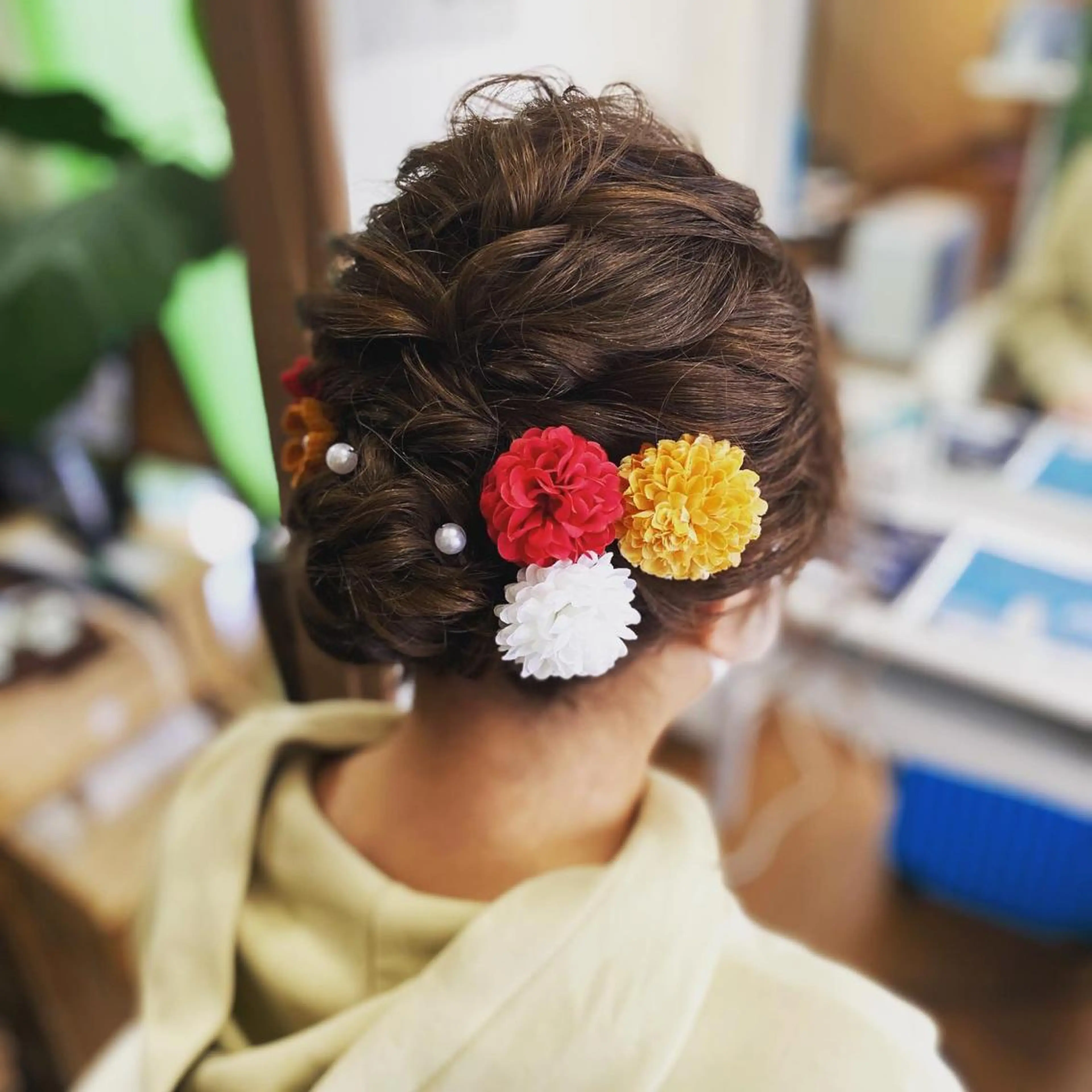 セミロング ヘアアレンジ hairmake Sakura松本真理のヘアスタイル
