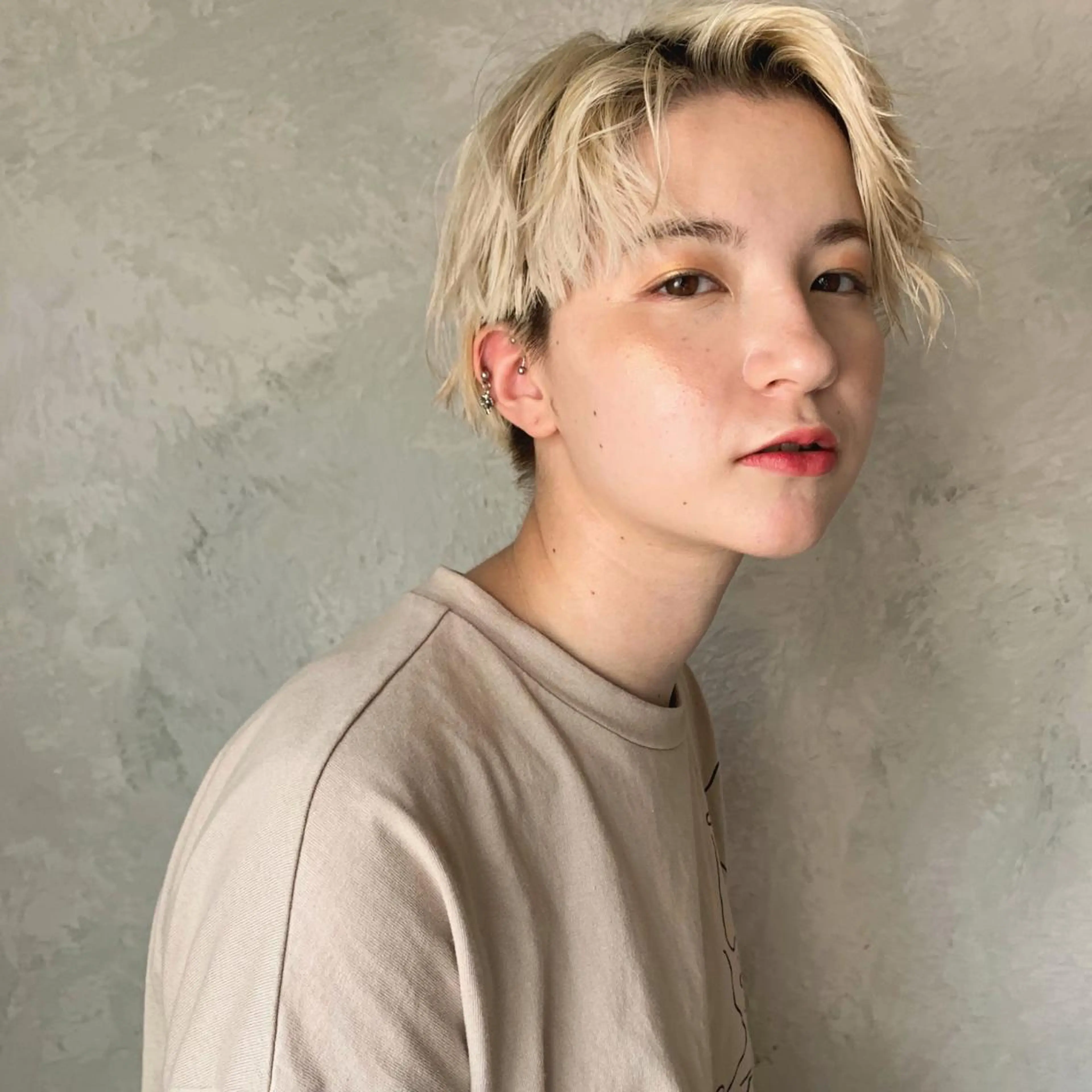 ショート カラー パーマ/透明感カラー /ボブ/吉田一生のヘアスタイル