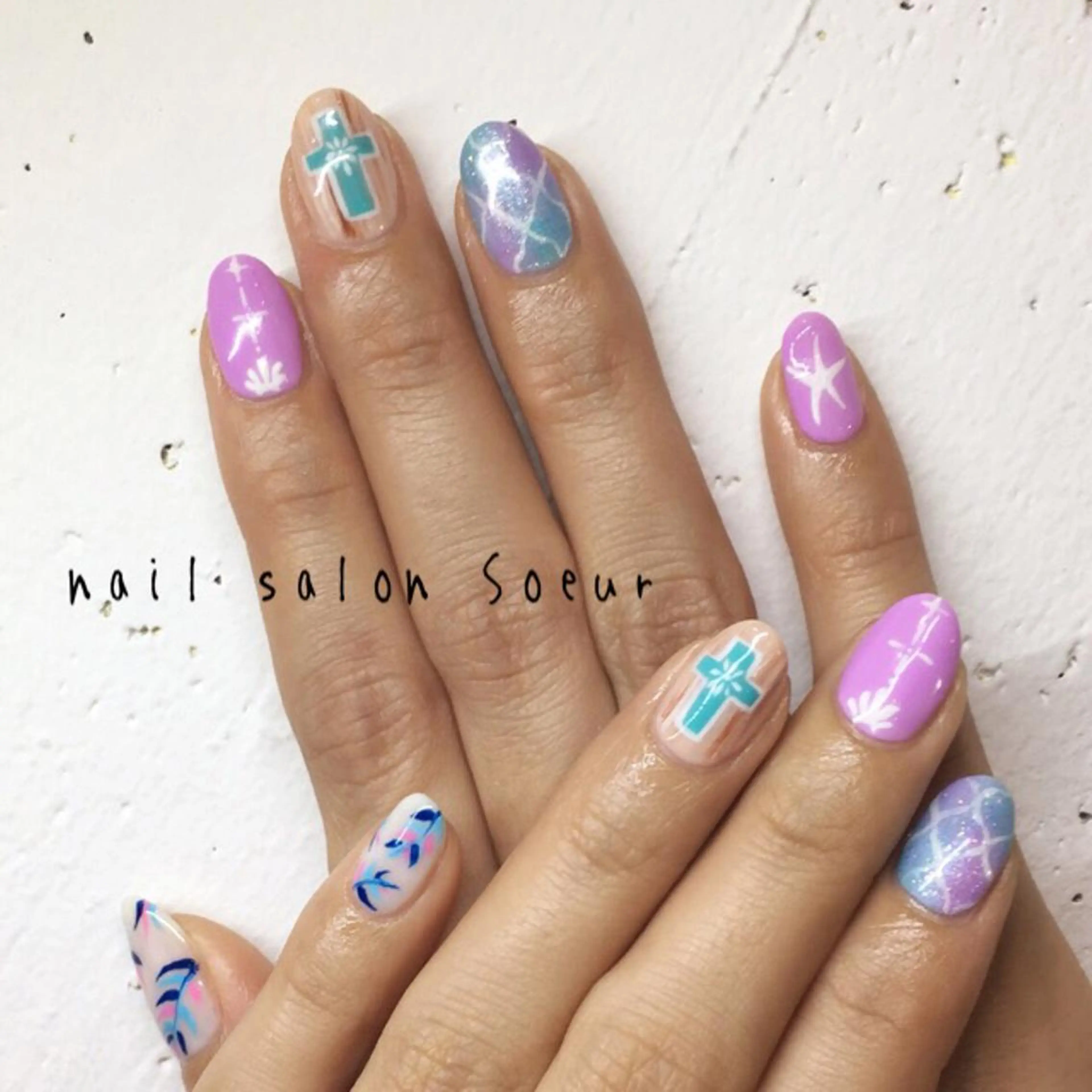 ネイル アートネイル ジェルネイル 春ネイル ハンドネイル nail salon Soeurのネイルデザイン