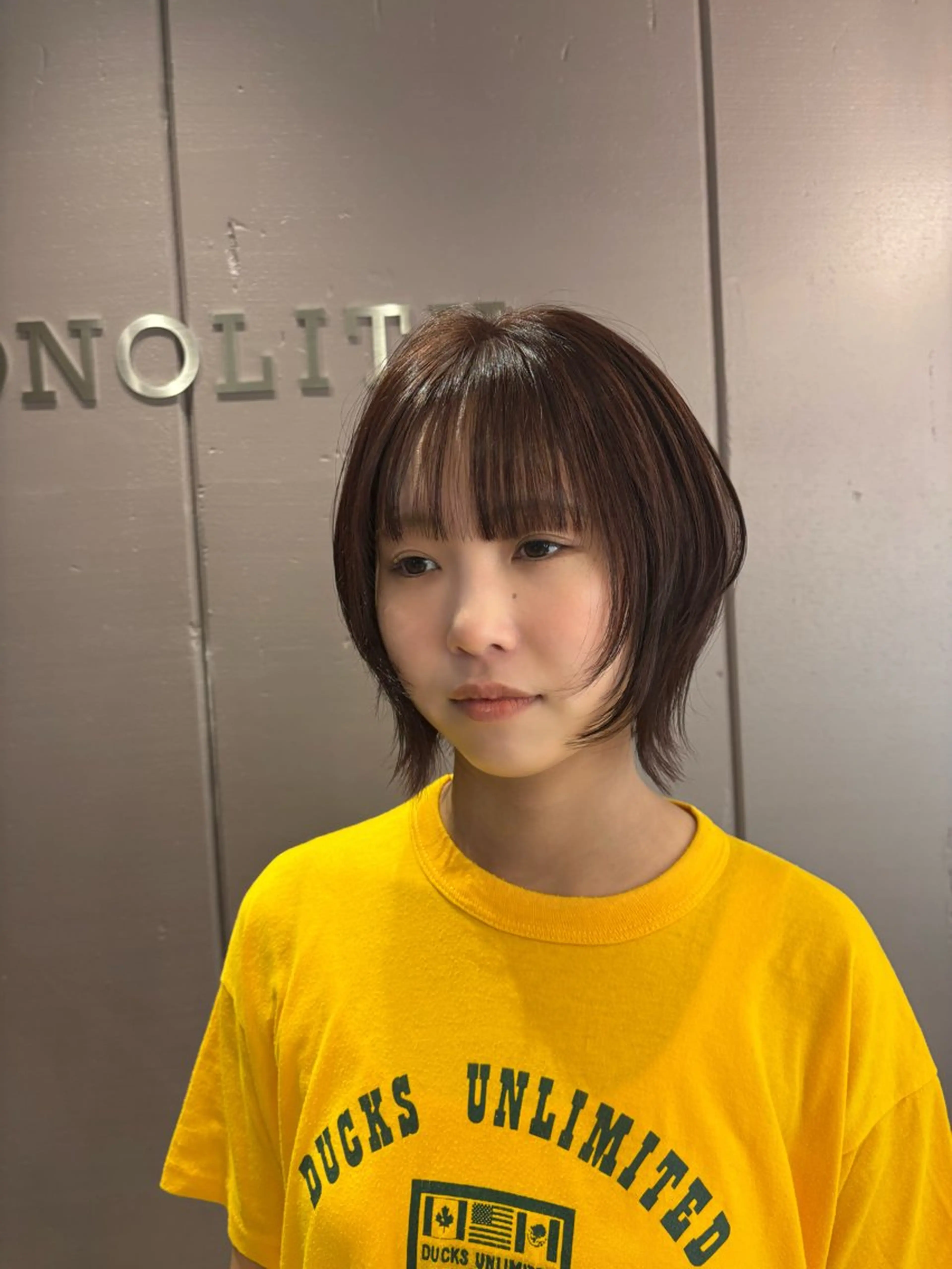 ショート カラー ブラウンカラー レッドカラー レッドブラウン ハッシュカット カット ヘアカラー レイヤーカット/ボブ /nene🍥⋆*のヘアスタイル