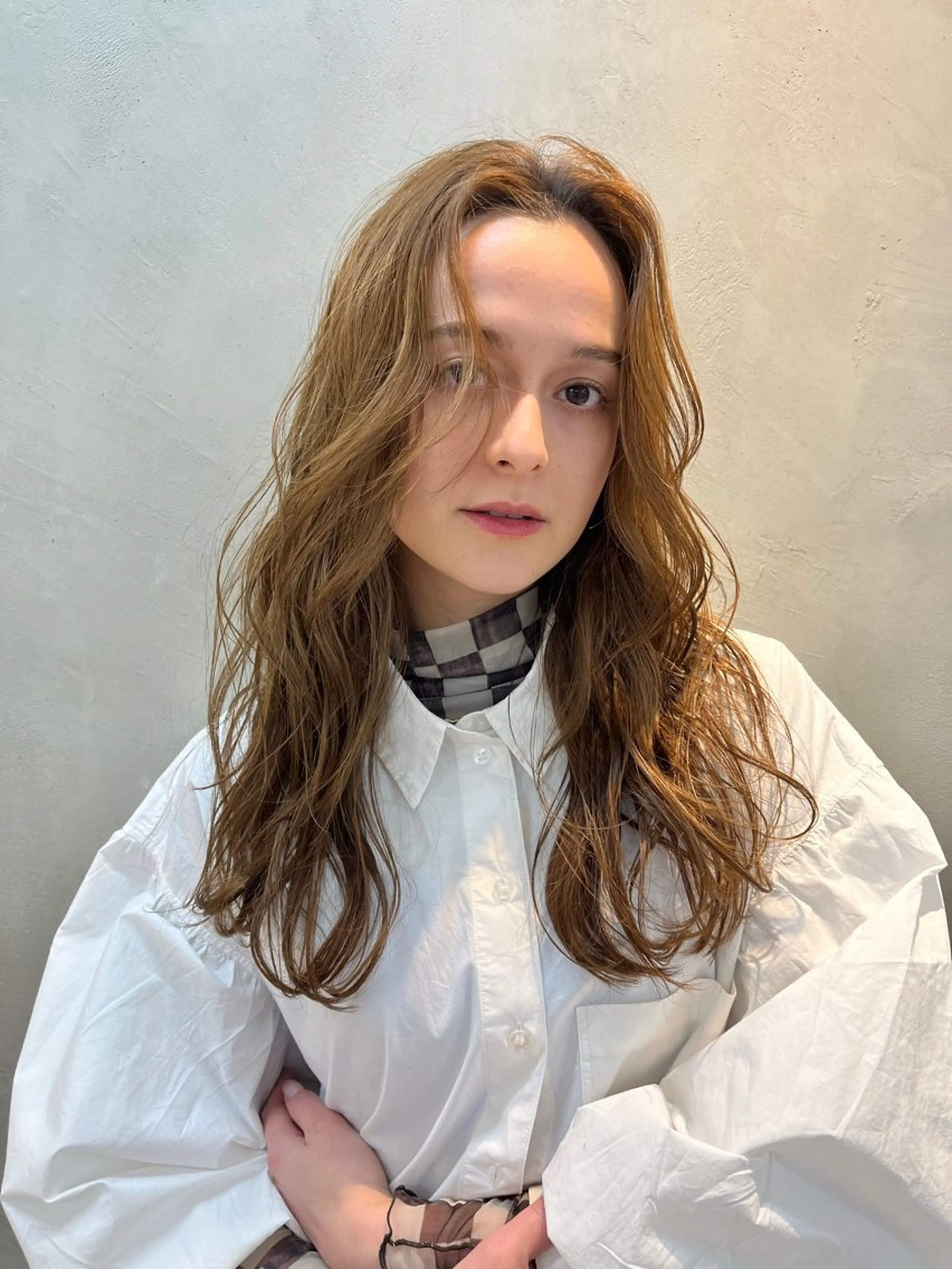 ロング カラー カット ヘアカラー トリートメント Ｖｉｏｔ  銀座 樋口 桃佳のヘアスタイル