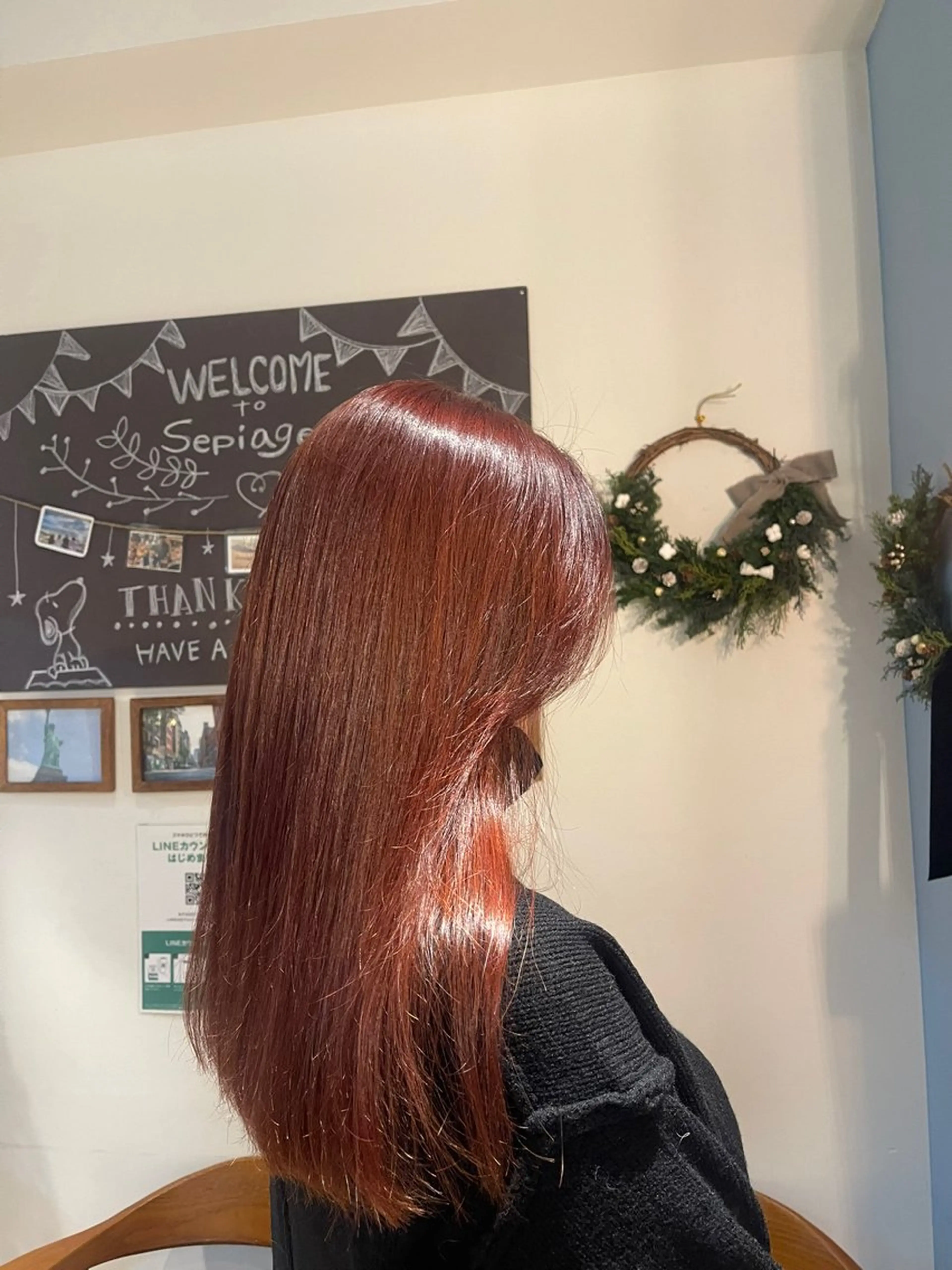 ミディアム カット ヘアカラー セピアージュアン所属・バヤラー バイガルマーのヘアスタイル