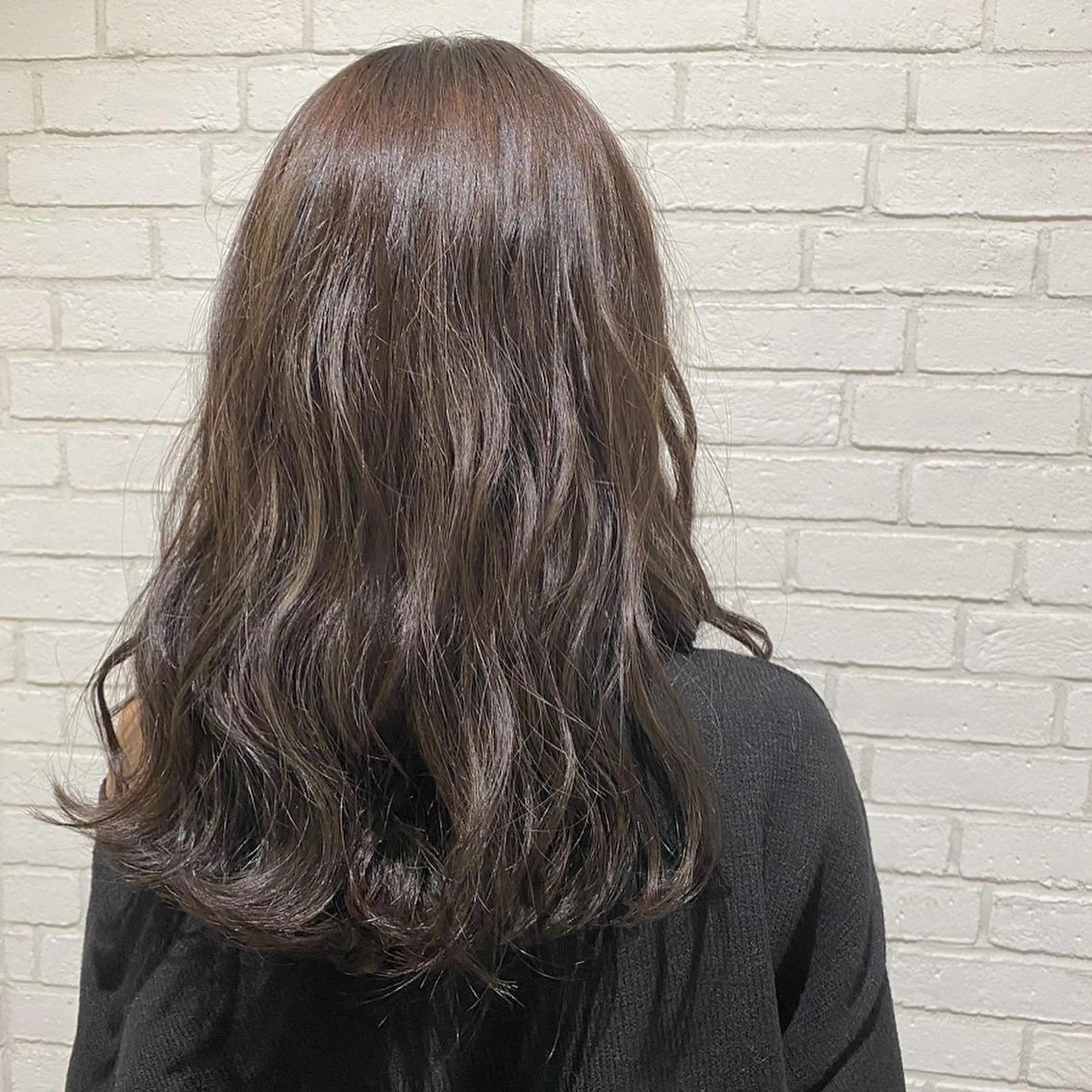 セミロング カラー アッシュ 🪻花屋併設🪻秀島 有紀のヘアスタイル