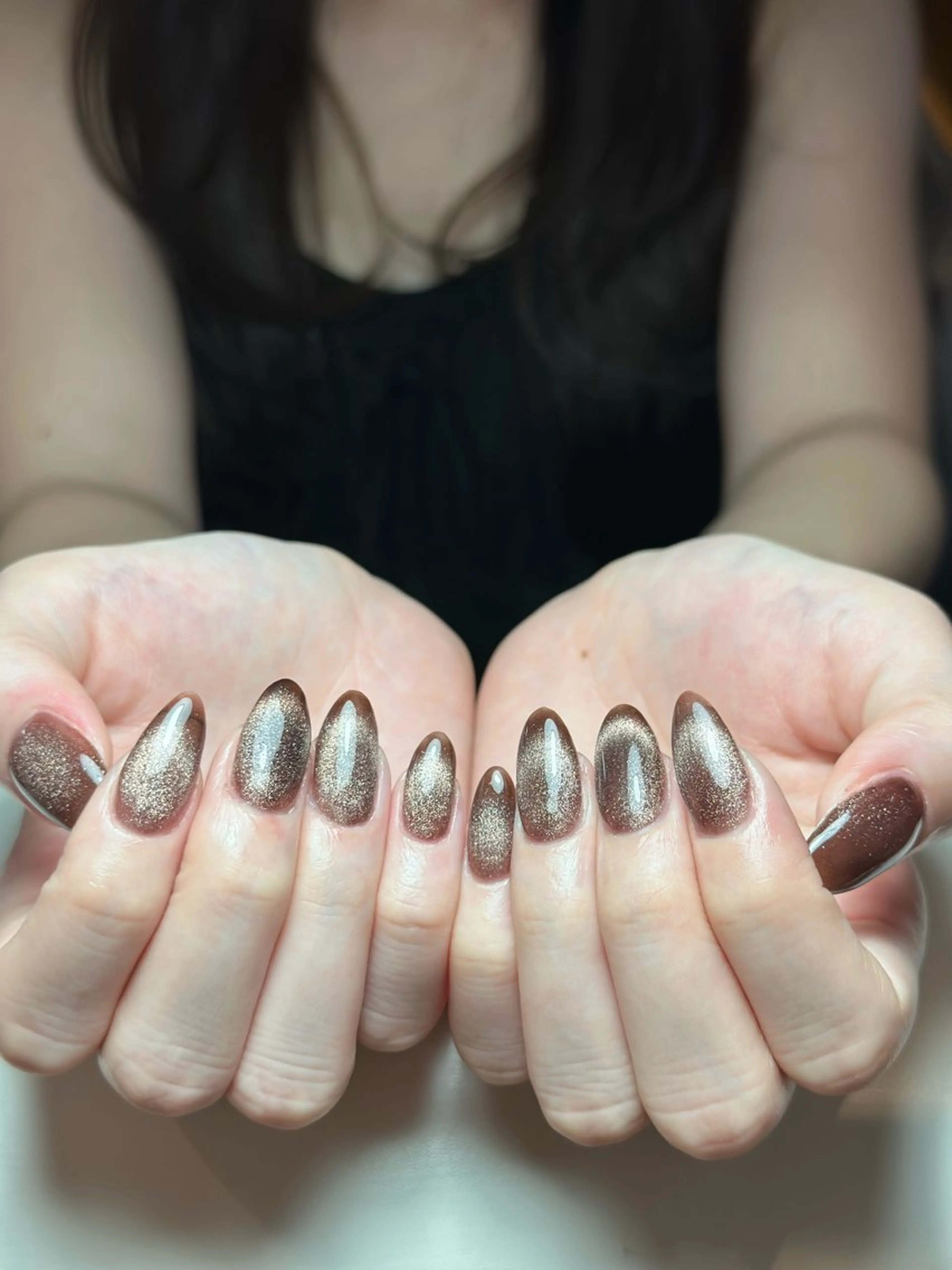 ネイル フレンチネイル グラデーション 韓国ネイル マグネットネイル シンプルネイル ハンドネイル CoMo Nail Studio所属・CoMo Nailのネイルデザイン
