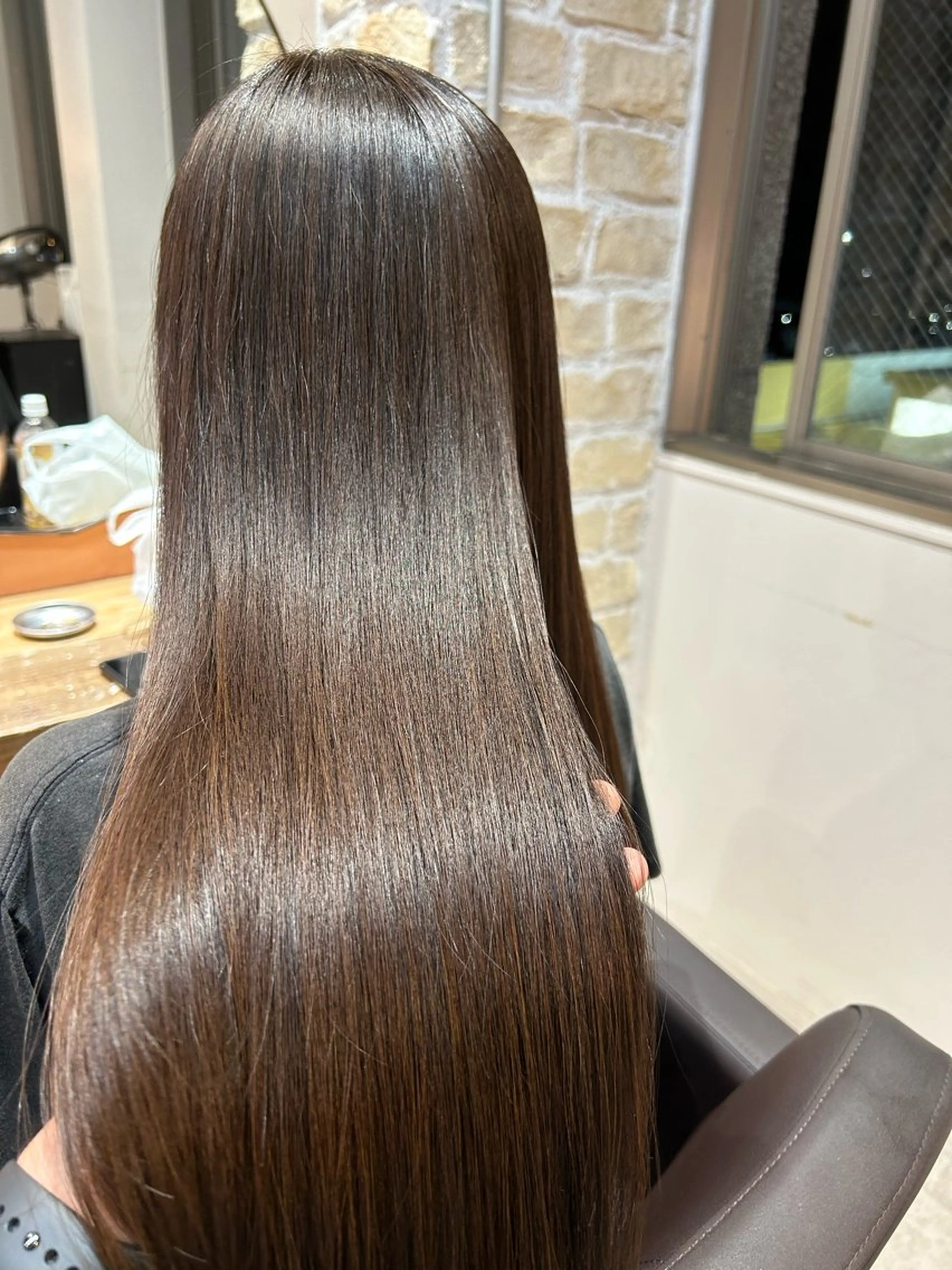 ロング ボブ ハイライト 髪質改善 レイヤーカット 髪質改善×艶髪　斉藤 勝のヘアスタイル