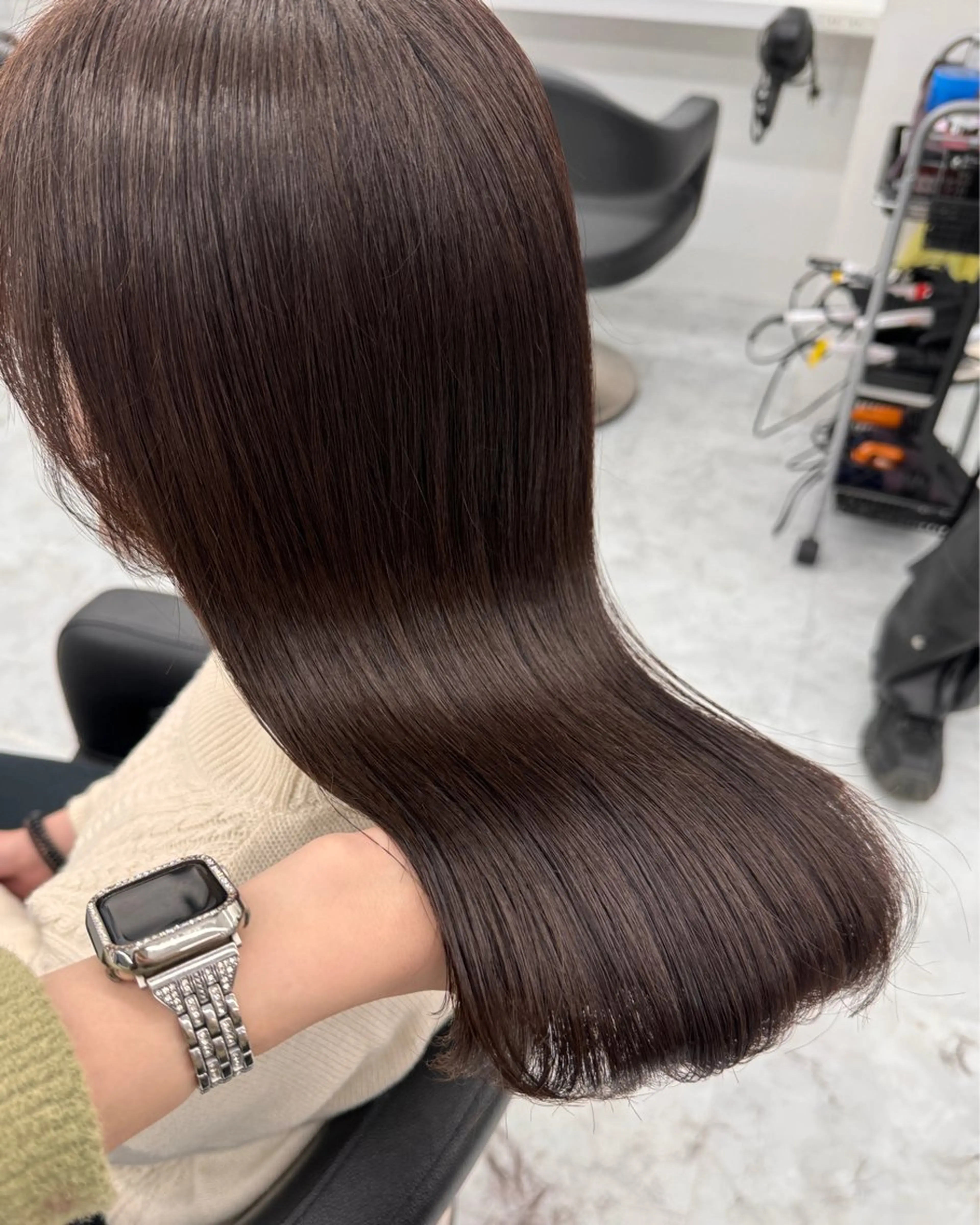 ロング カラー ヘアカラー トリートメント ヘッドスパ ヘアセット 💖透明感カラー＆暗 髪専門💖Akariのヘアスタイル