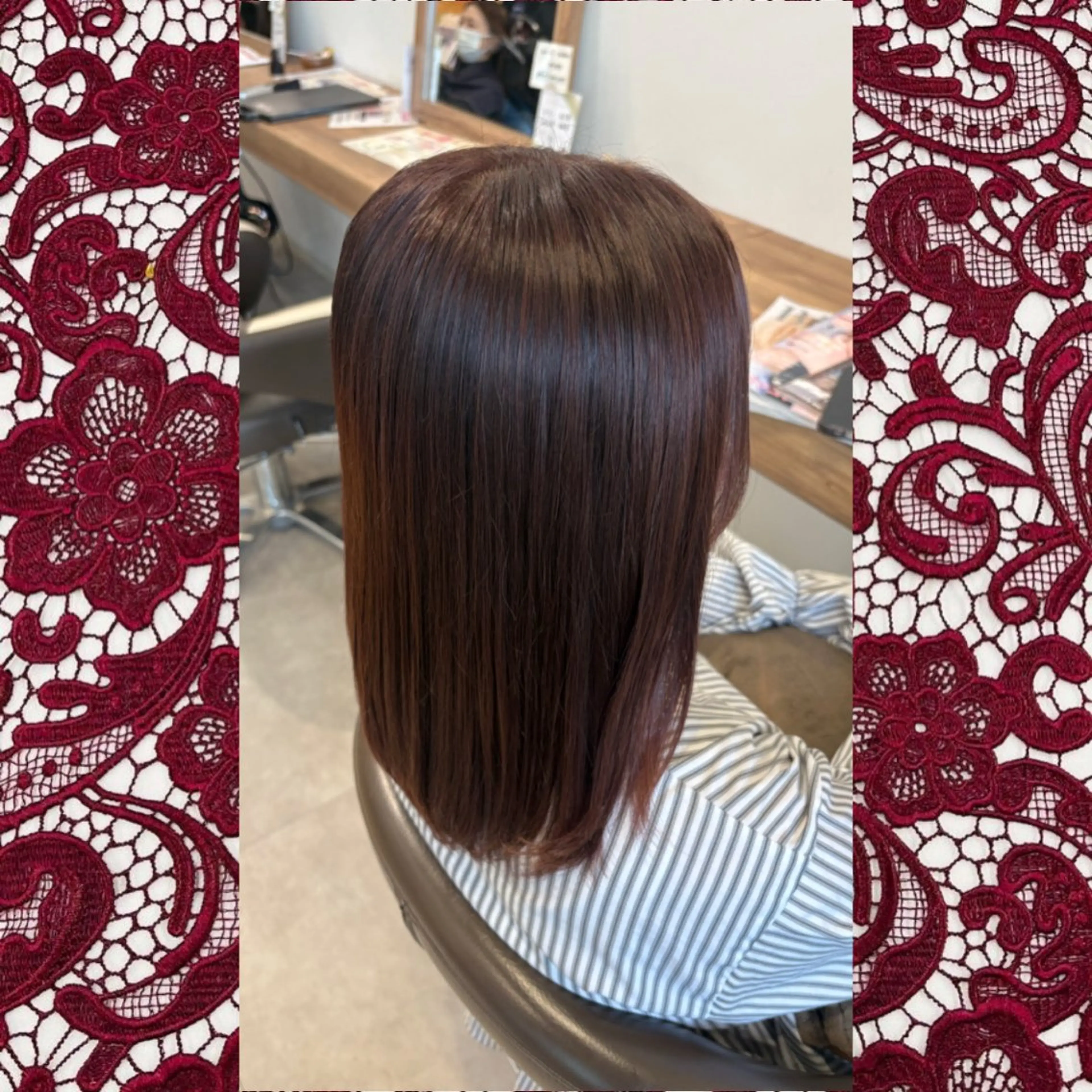 カラー ブラウンカラー ピンクカラー ヘアカラー 渡邊 玲来のヘアスタイル