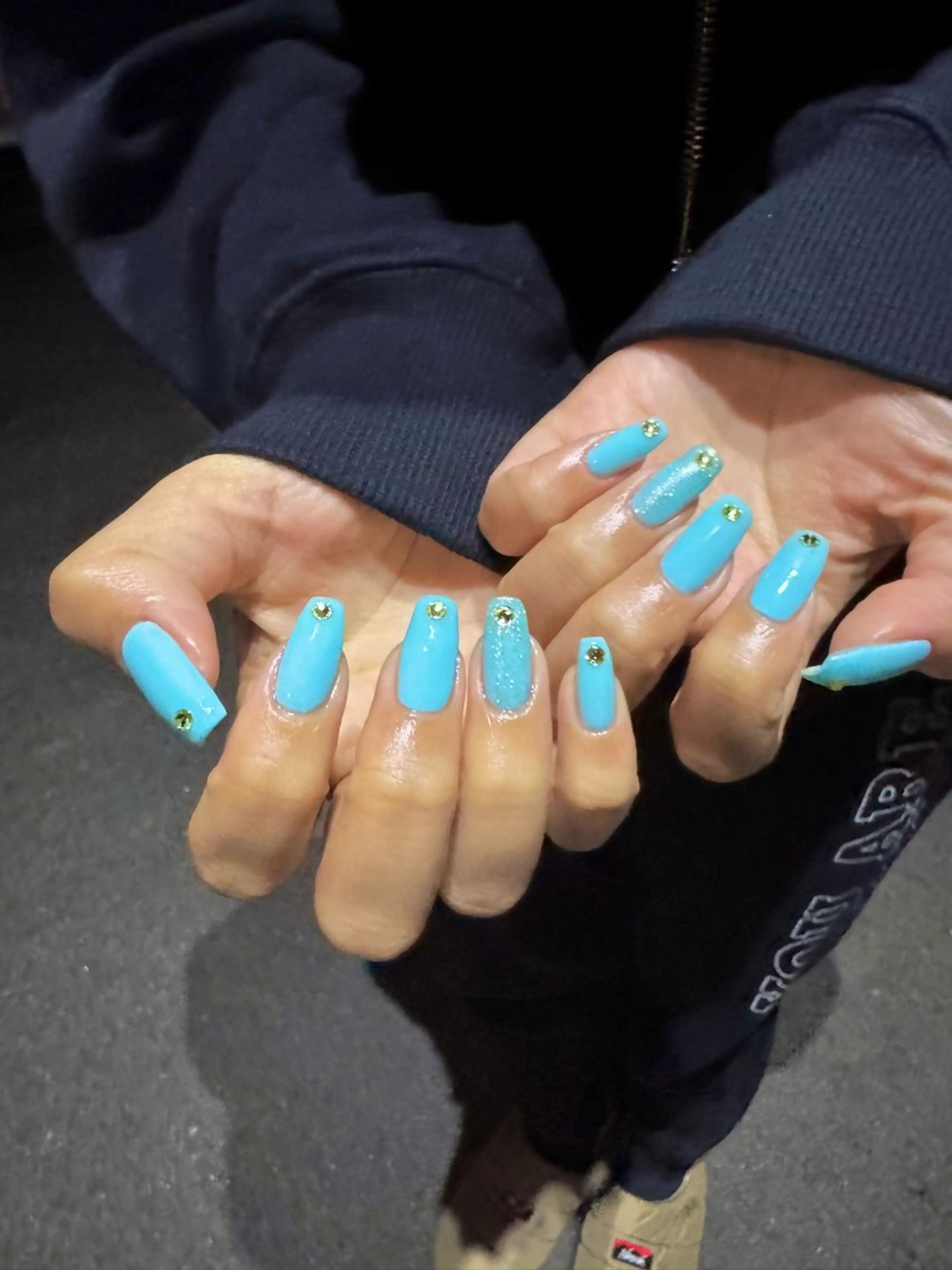 ネイル 水色 ワンカラーネイル Nail Sant Esperanza by SALON DE やす所属・Sant Esperanzaのネイルデザイン
