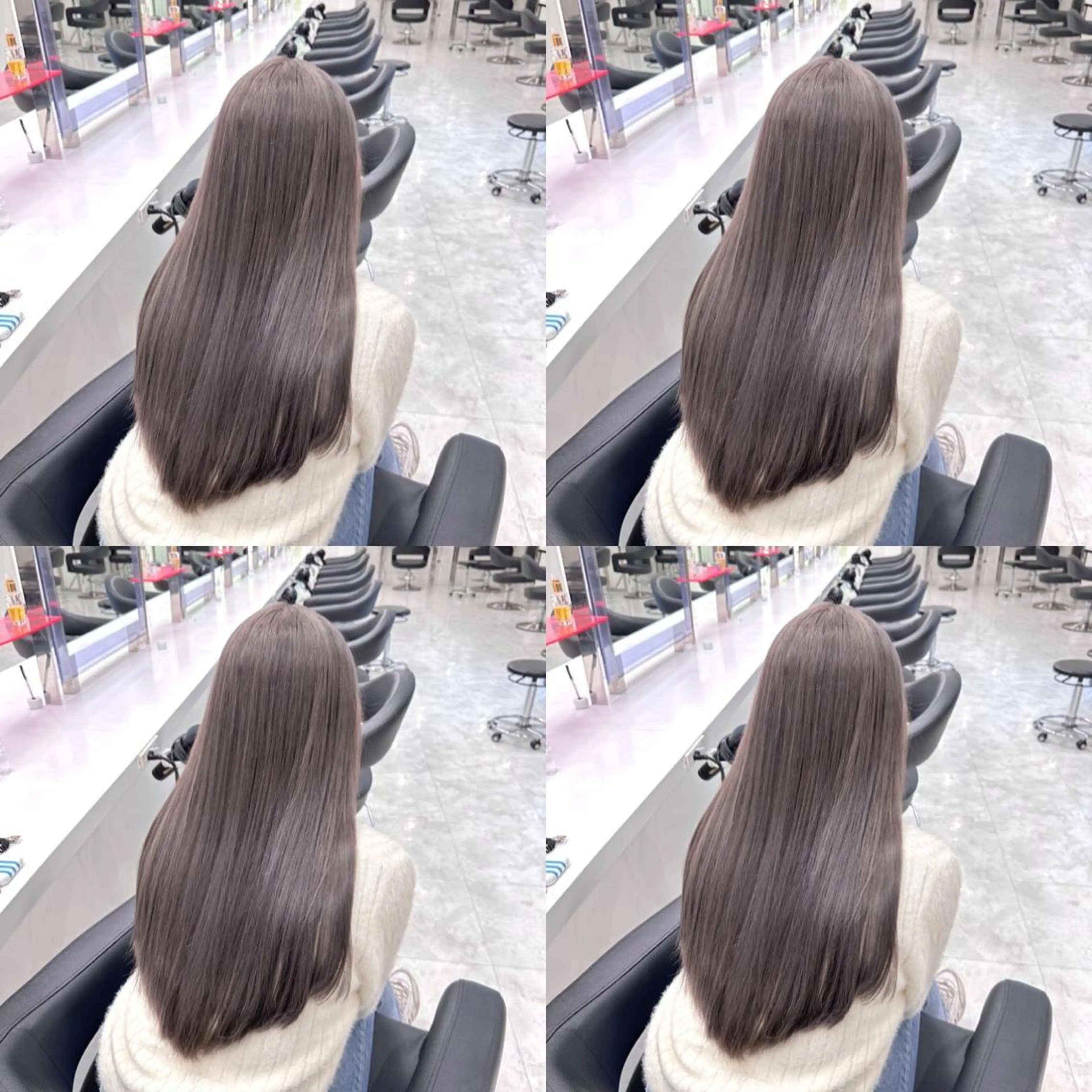 ミディアム ヘアカラー トリートメント ヘッドスパ ヘアセット 大人っぽ上品🤍韓国 レイヤー🤍ふうがのヘアスタイル