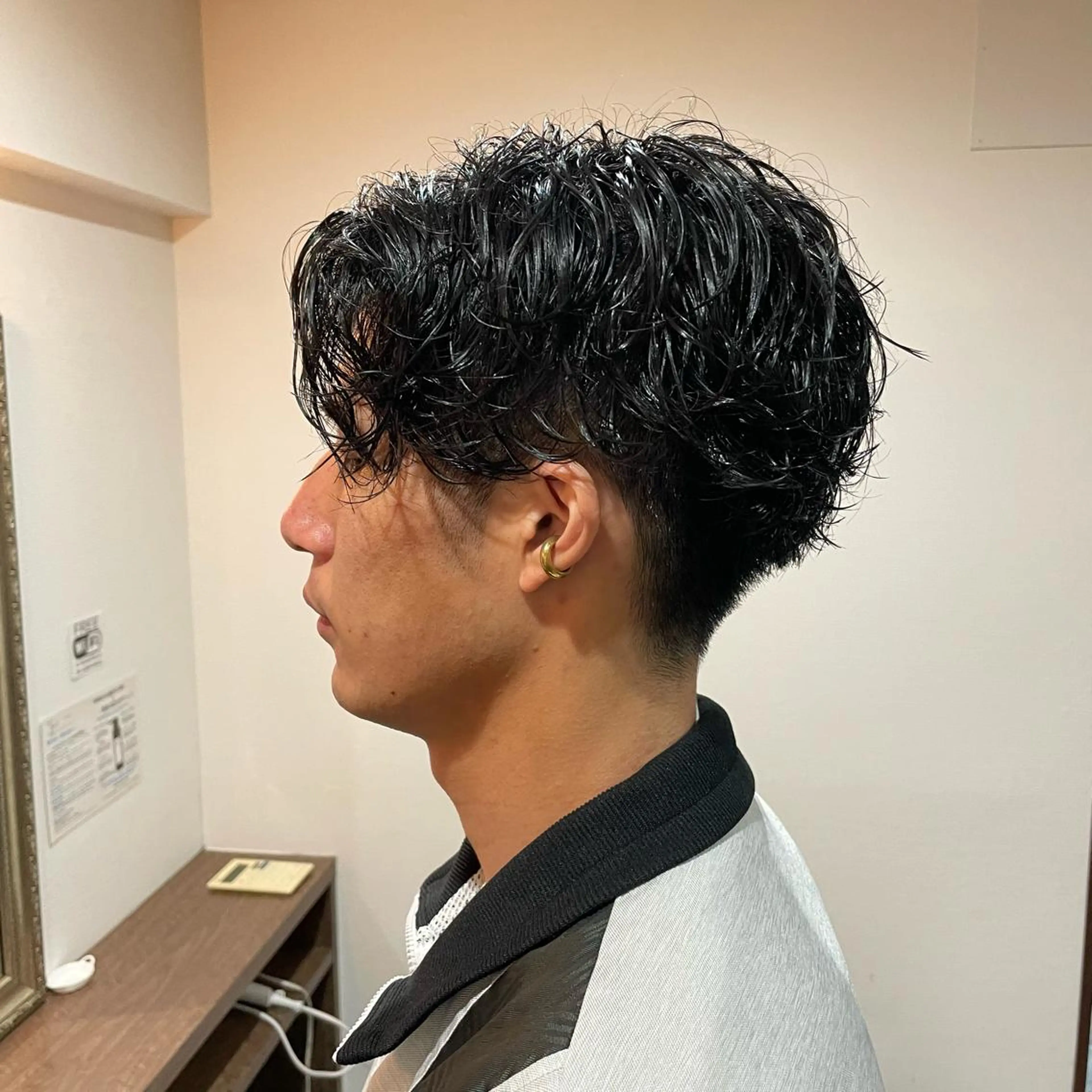 ショート パーマ メンズ メンズパーマ スパイラルパーマ 渡邉 聖希のヘアスタイル