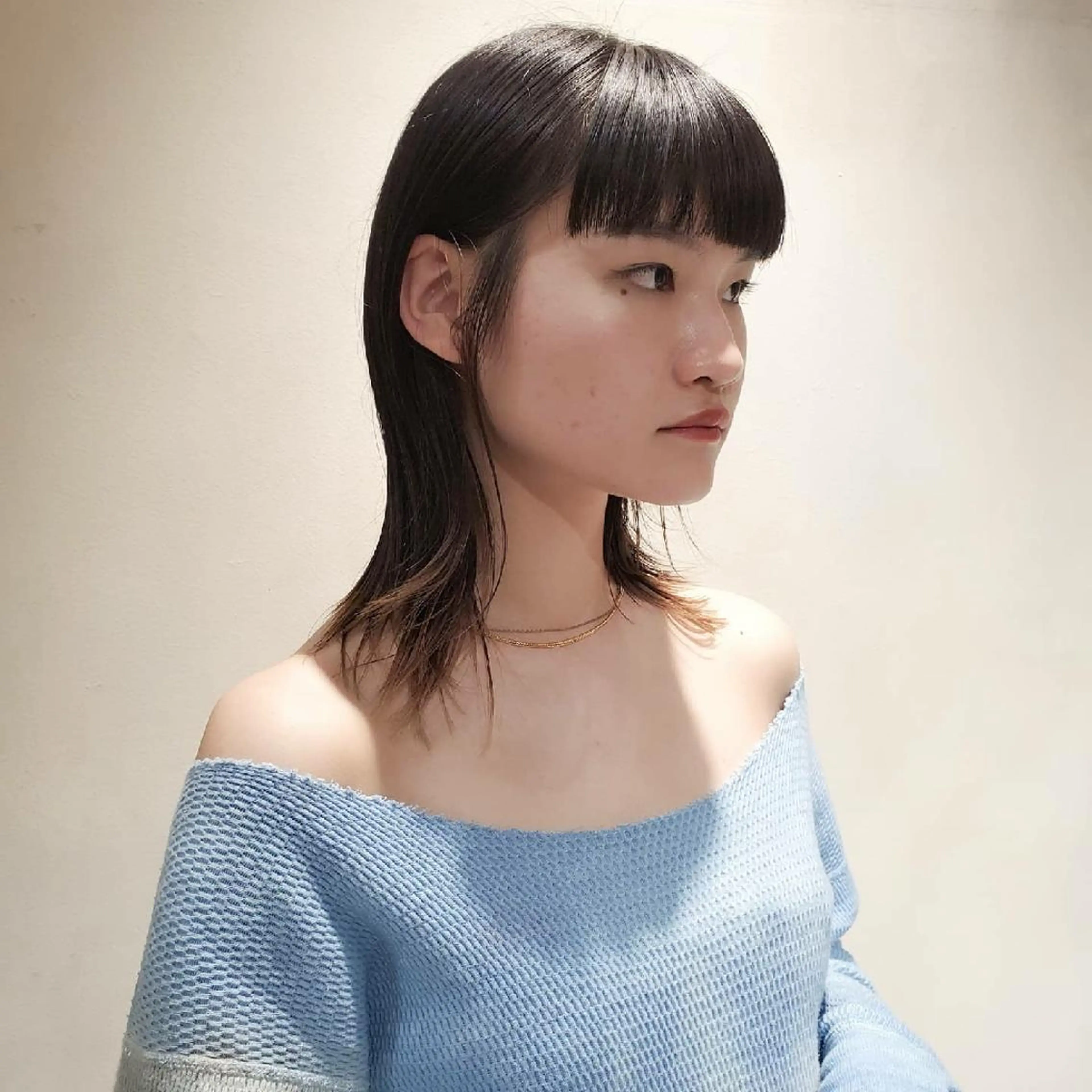 ミディアム カラー 韓国風ヘア レイヤーカット ウルフカット 韓国レイヤー　 suzuのヘアスタイル