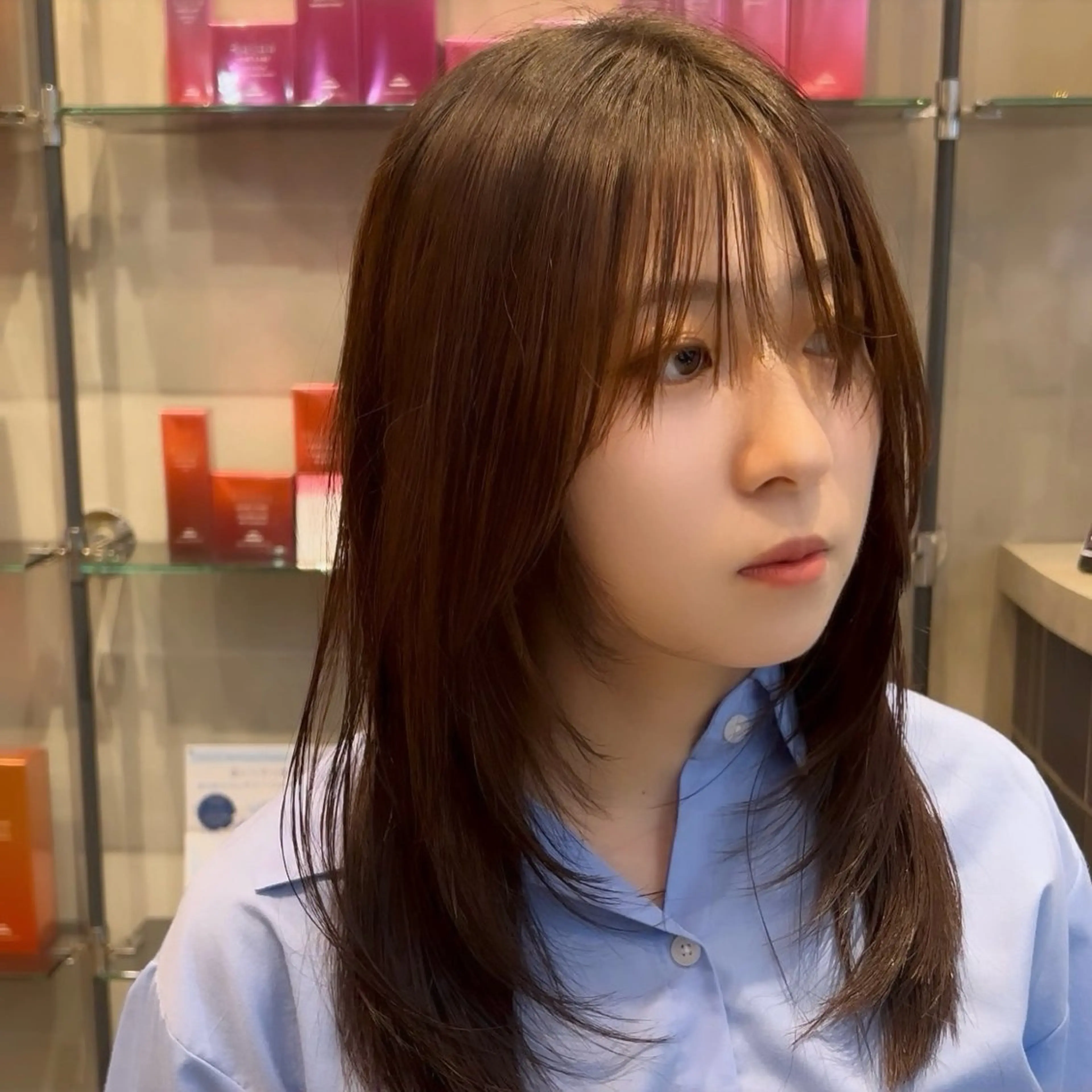 セミロング 田中 励也 縮毛矯正のヘアスタイル