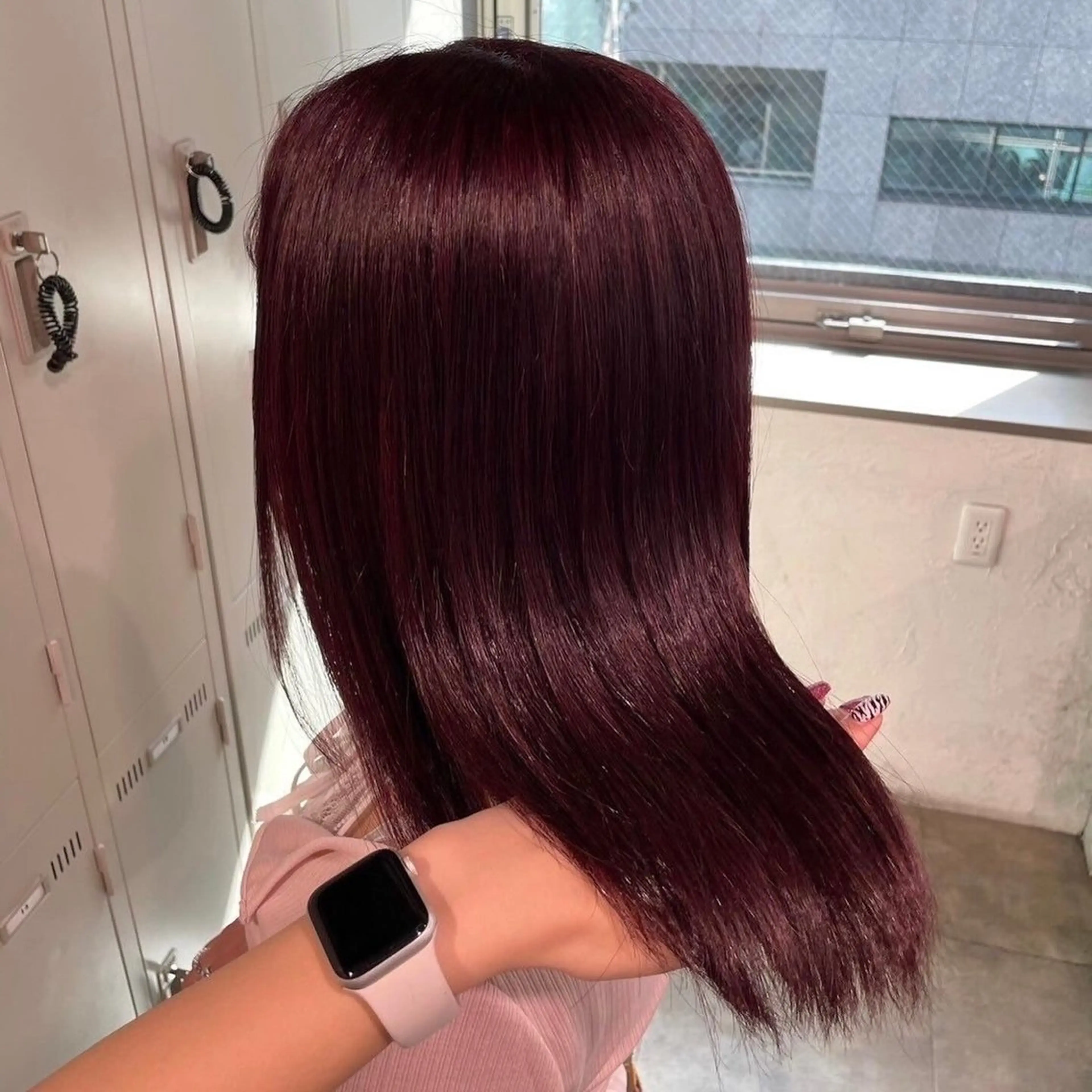 ミディアム 髪質改善 トリートメント 韓国ガーリー🤍ハイ トーン🤍Ayanaのヘアスタイル