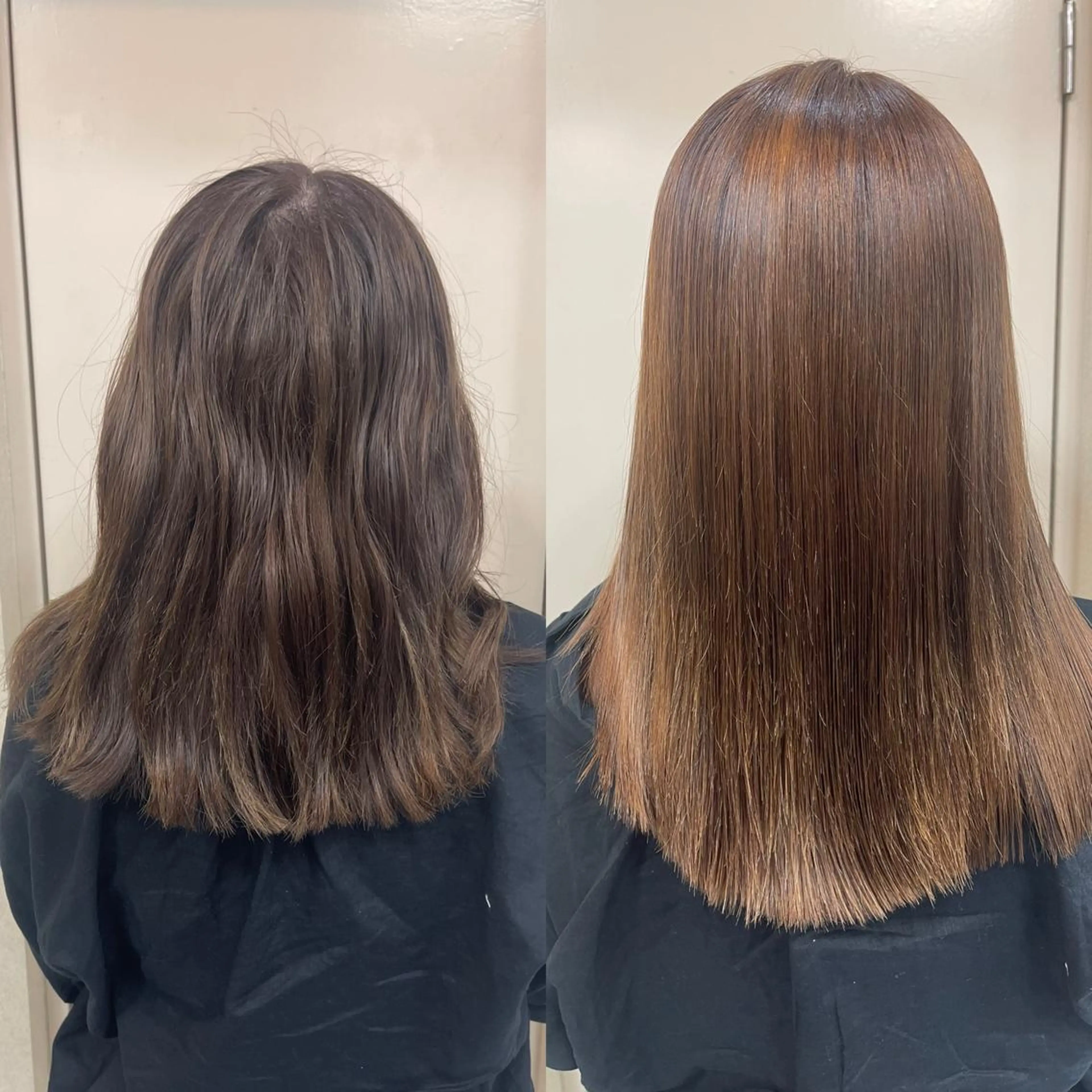 ミディアム パーマ カット 縮毛矯正 トリートメント 髪質改善/縮毛矯正 /ブリーチ矯正/岡部のヘアスタイル