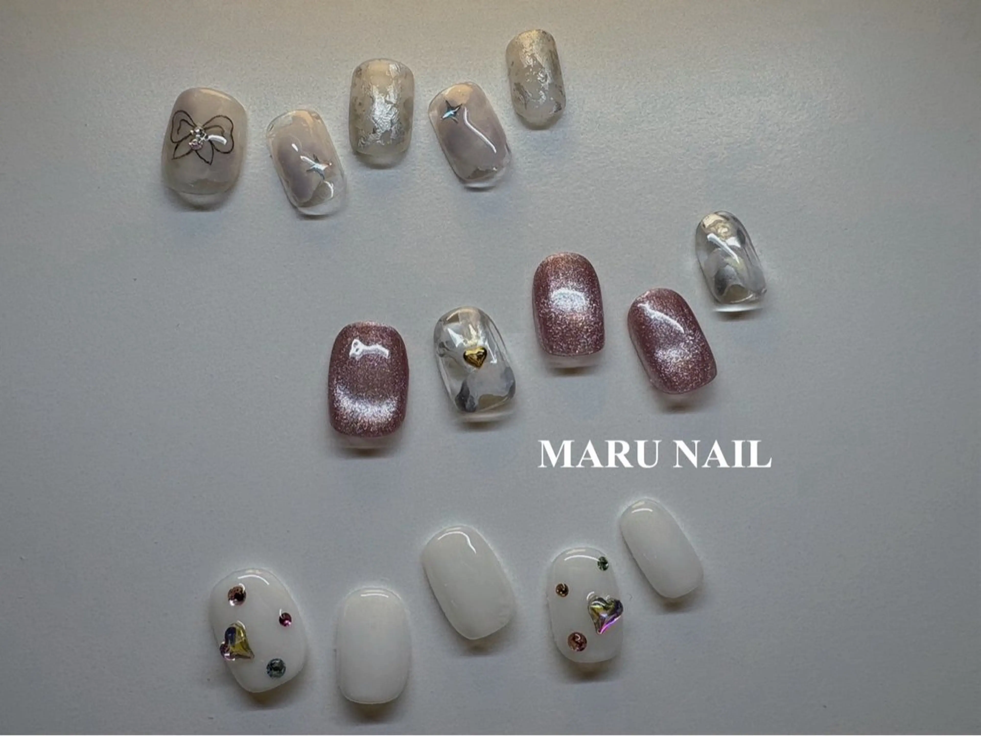 ネイル アートネイル フットネイル ジェルネイル 韓国ネイル マグネットネイル ハンドネイル MARU NAIL manamiのネイルデザイン