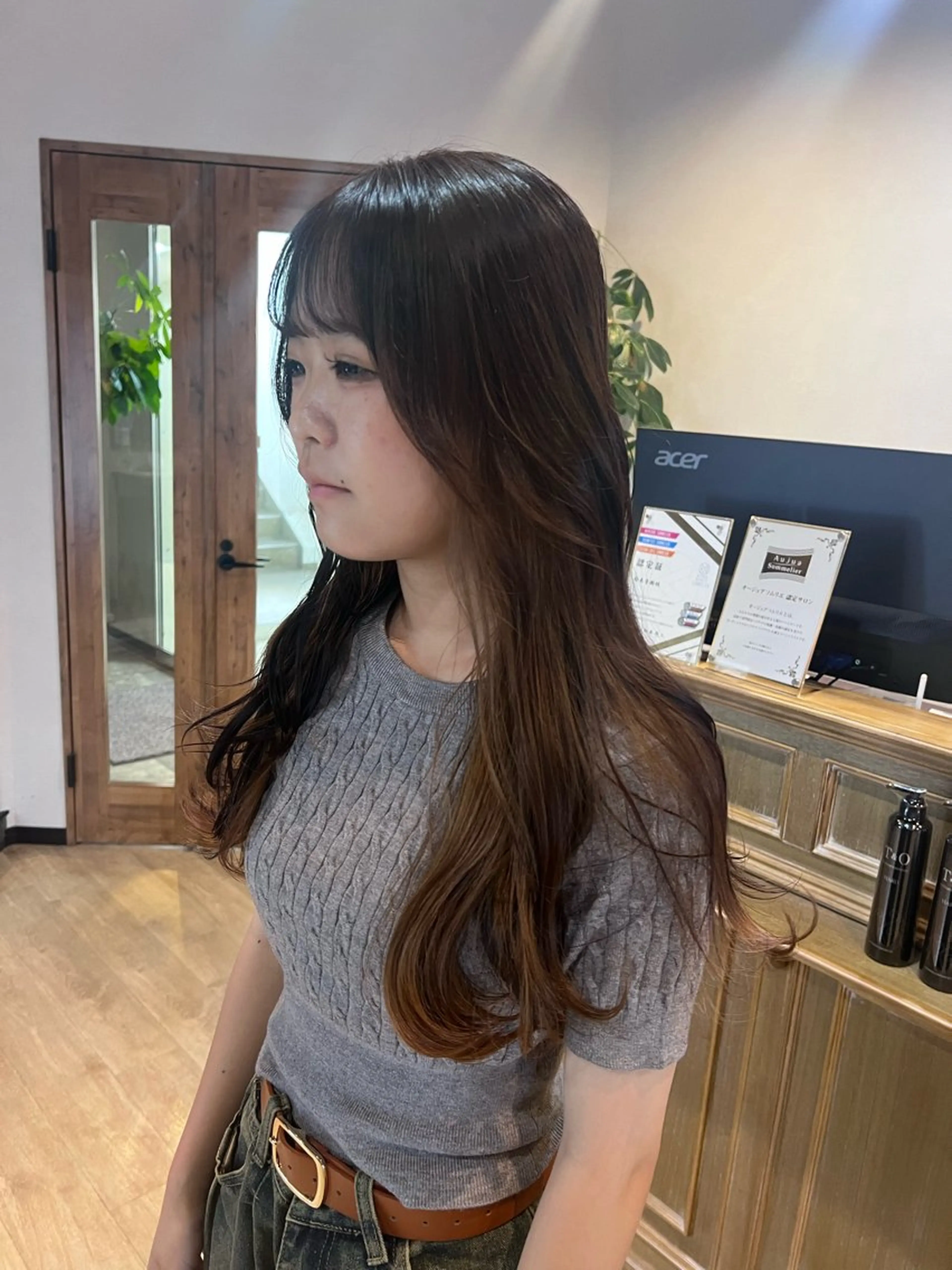 ロング カラー カットモデル 募集中💞栗林 悠のヘアスタイル