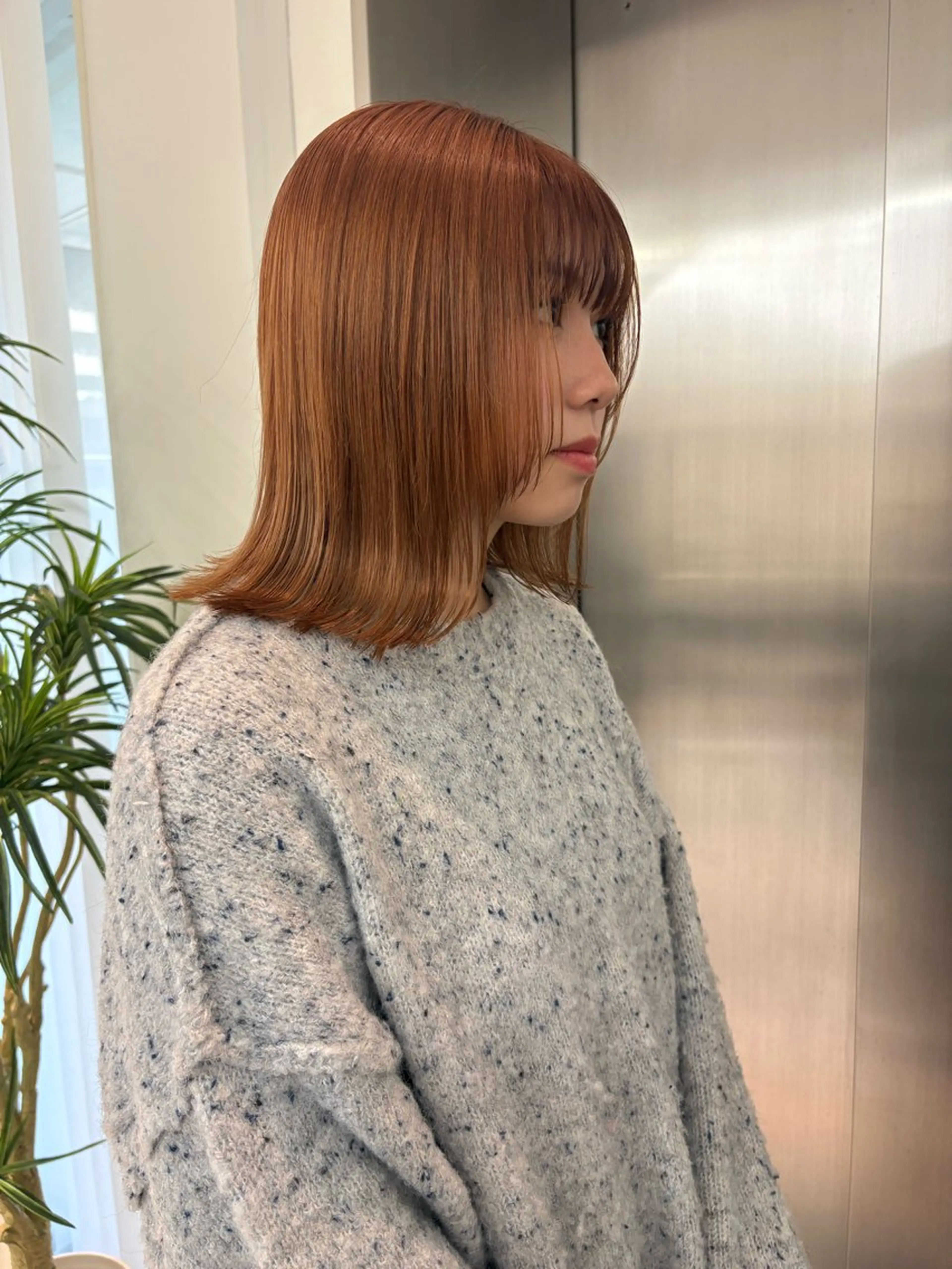 ミディアム ボブ 顔まわりレイヤー レイヤーカット on.所属・三ノ宮美容師/メンズ /パーマ/MAYUのヘアスタイル