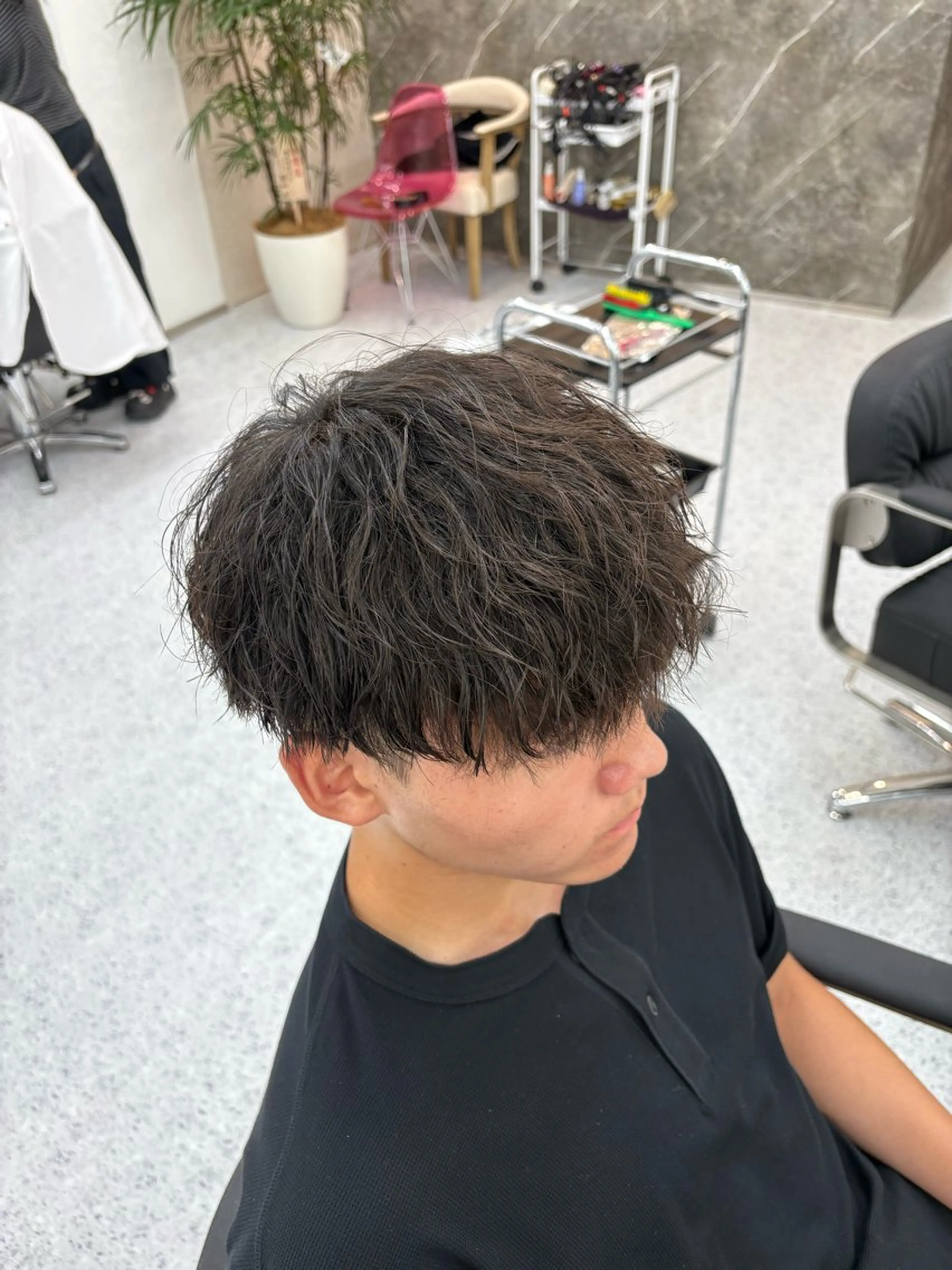 パーマ メンズ カット パーマ 笹江 瑞穂のヘアスタイル