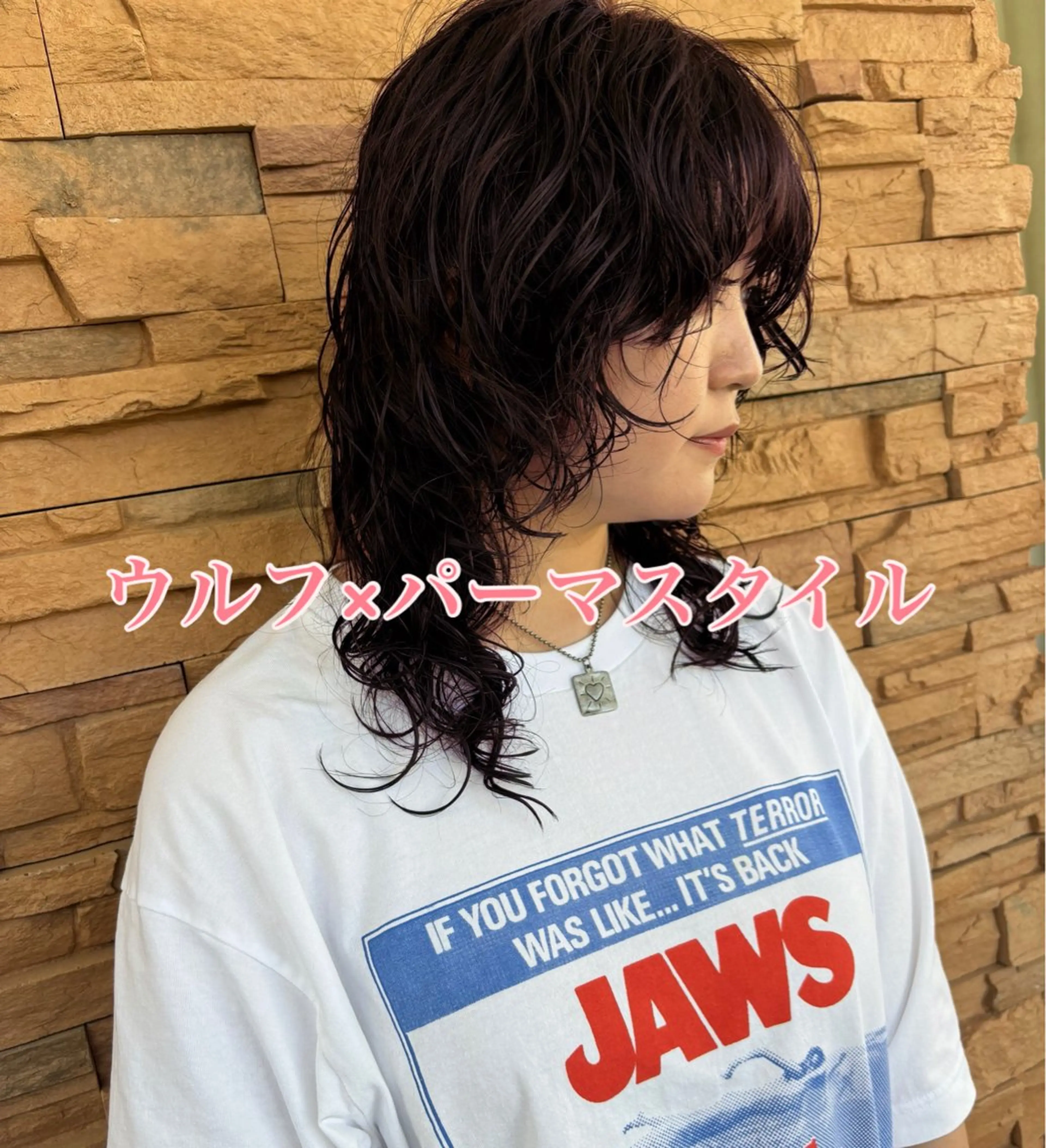 ミディアム カラー ミディアムパーマ カット ヘアカラー grand juteのヘアスタイル