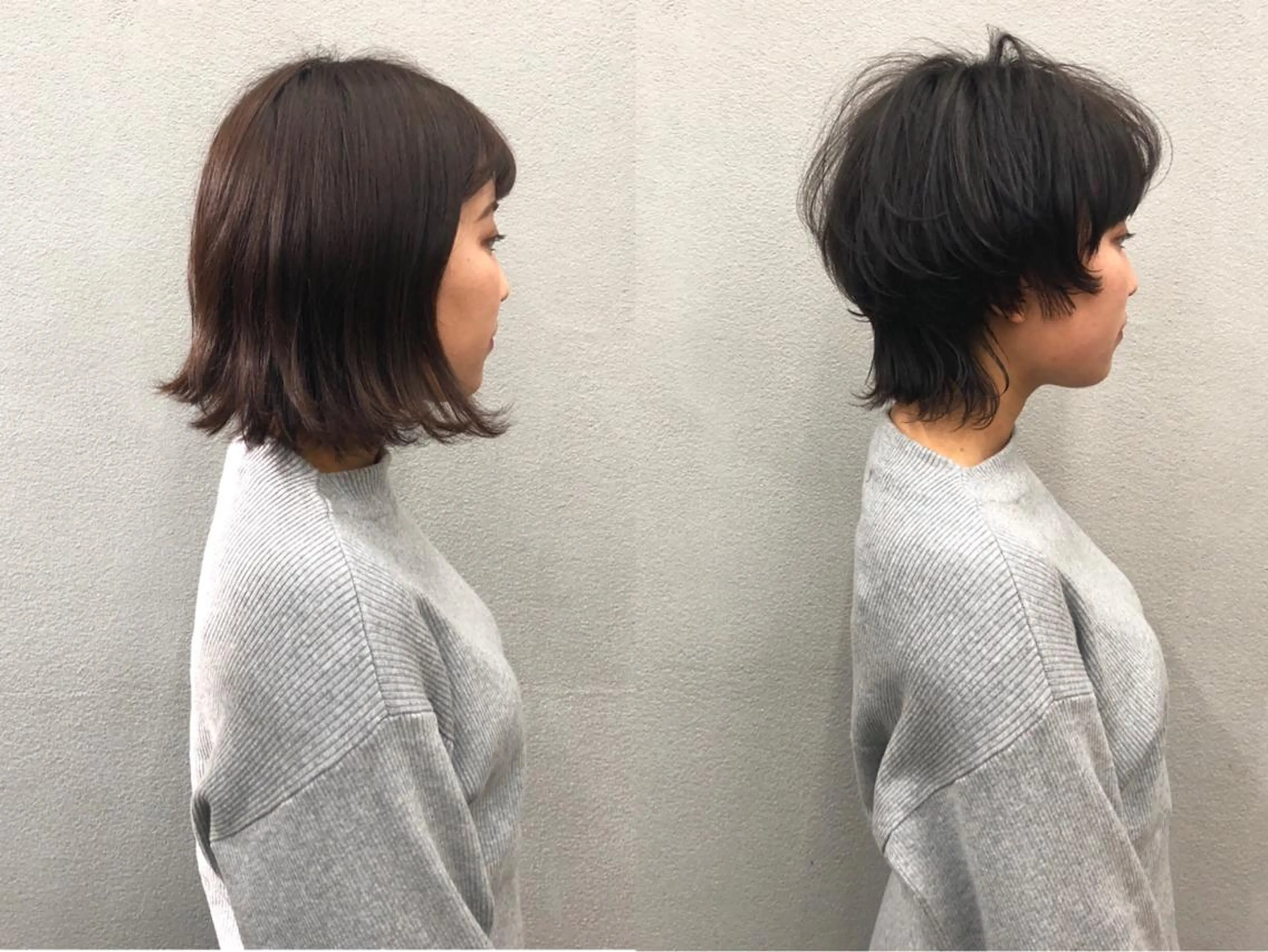 ショート カラー ウルフカット カット ヘアカラー ボブ/ショート/ 白髪染め/メンズ葛西のヘアスタイル