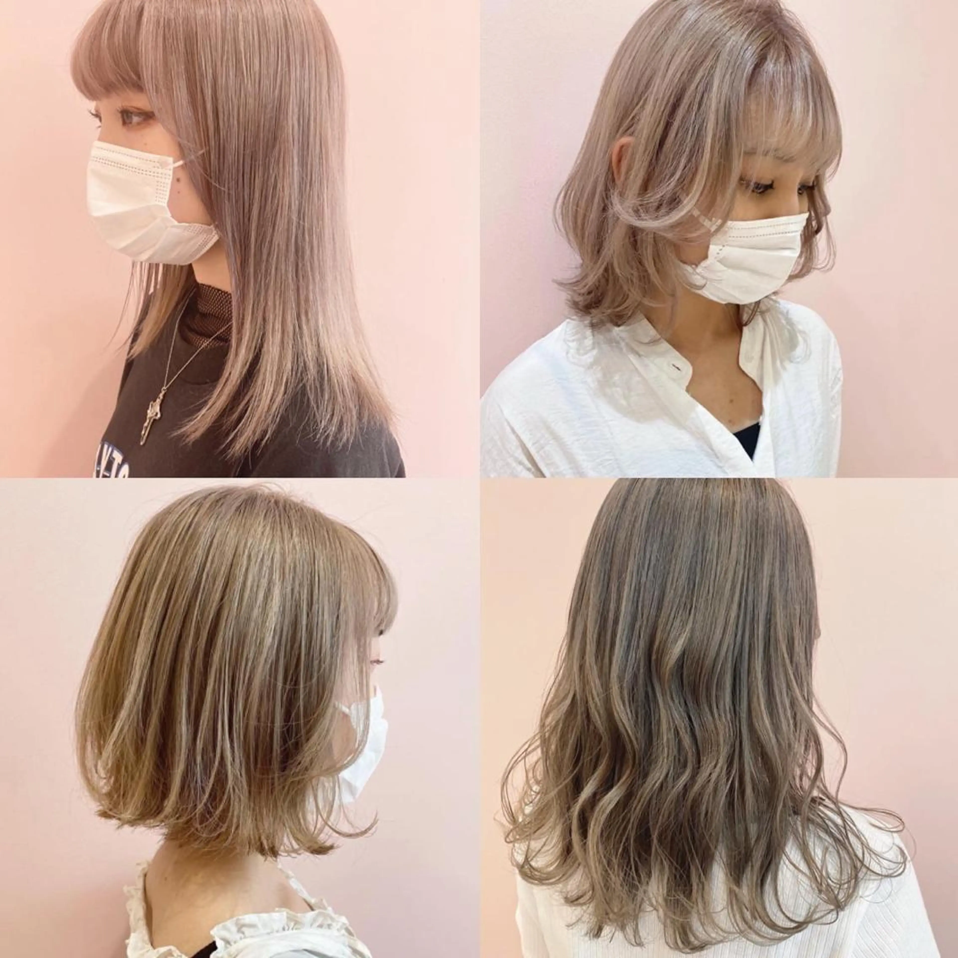 カラー ベージュカラー 西本 夏美のヘアスタイル