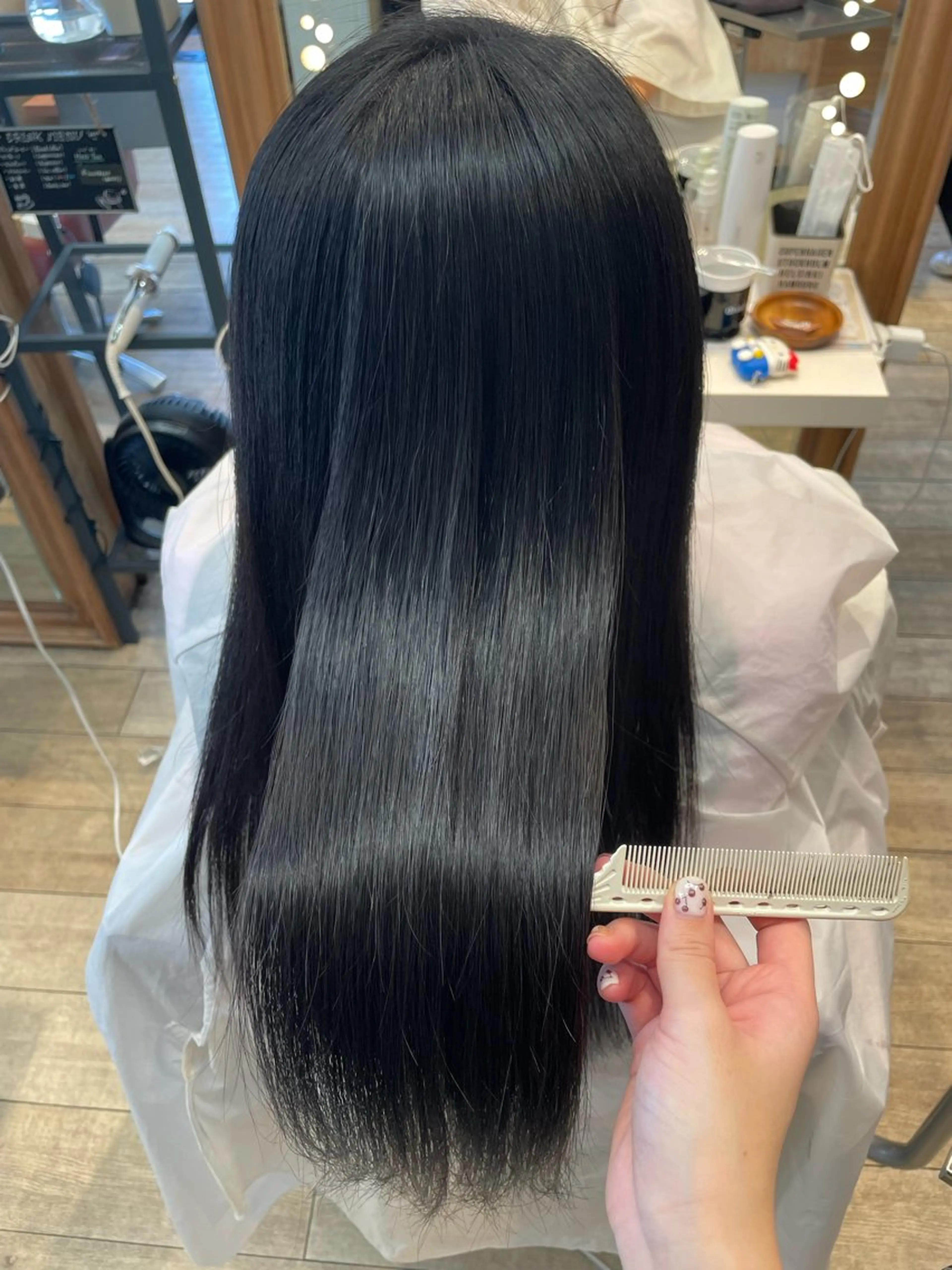 セミロング パーマ 縮毛矯正 カット 縮毛矯正 トリートメント ✨横須賀髪質改善✨️ 加藤 百音のヘアスタイル