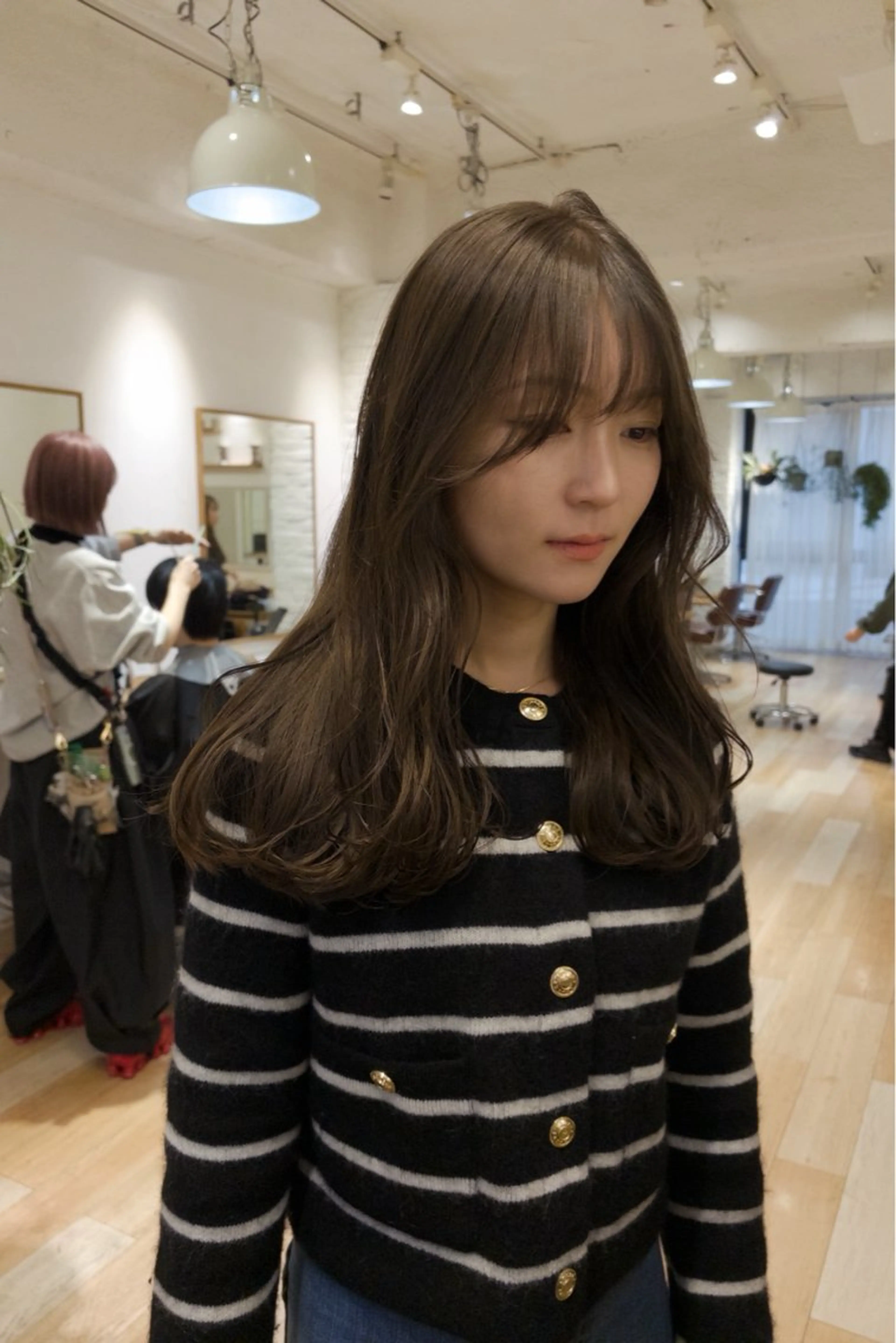 セミロング カラー カット ヘアカラー トリートメント じゅわっと暖色カラー 🍊Moemiのヘアスタイル