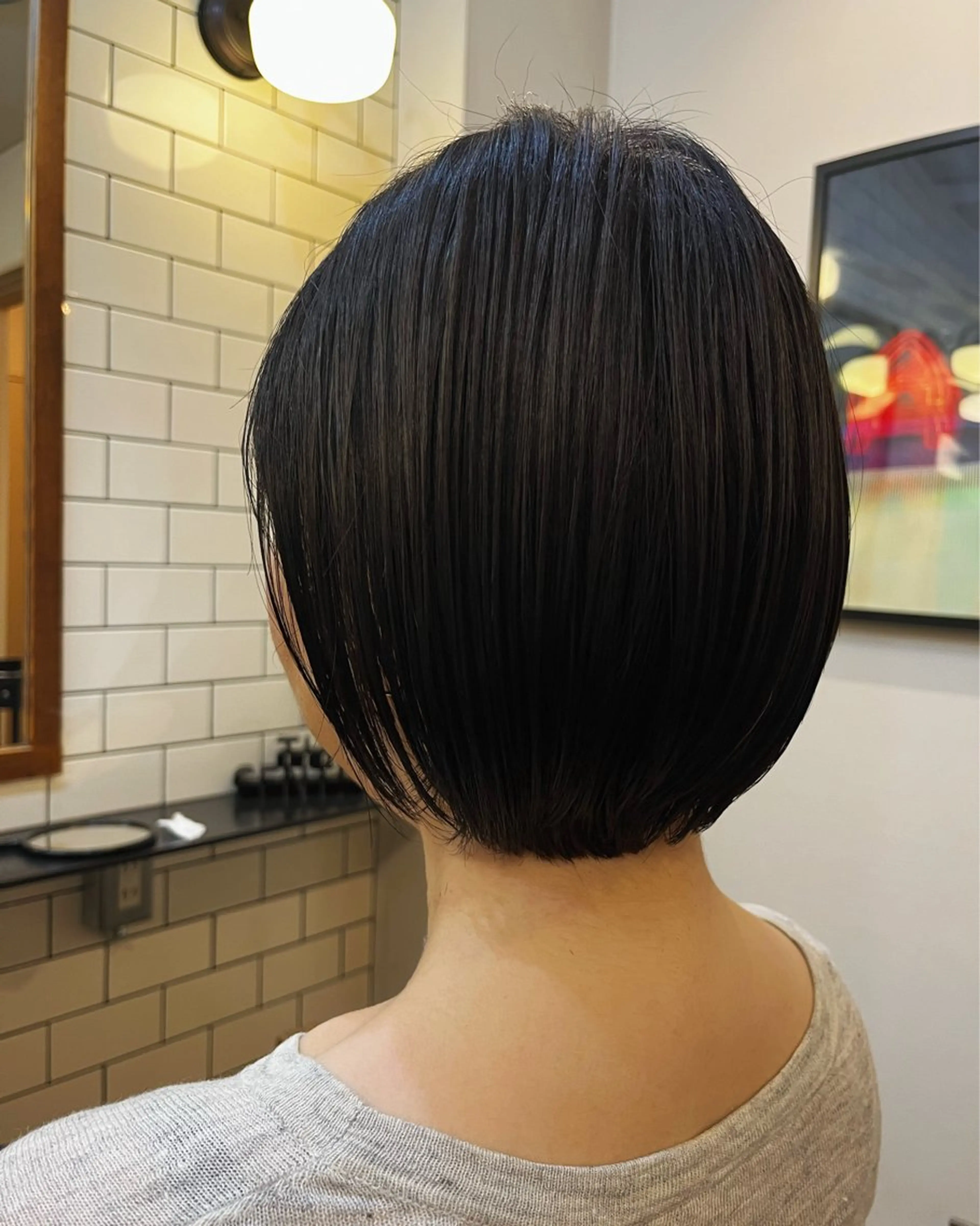ショート カラー ボブ 似合わせカット 小顔カット 丸みショート🌙 タッセルボブ/井上翔のヘアスタイル