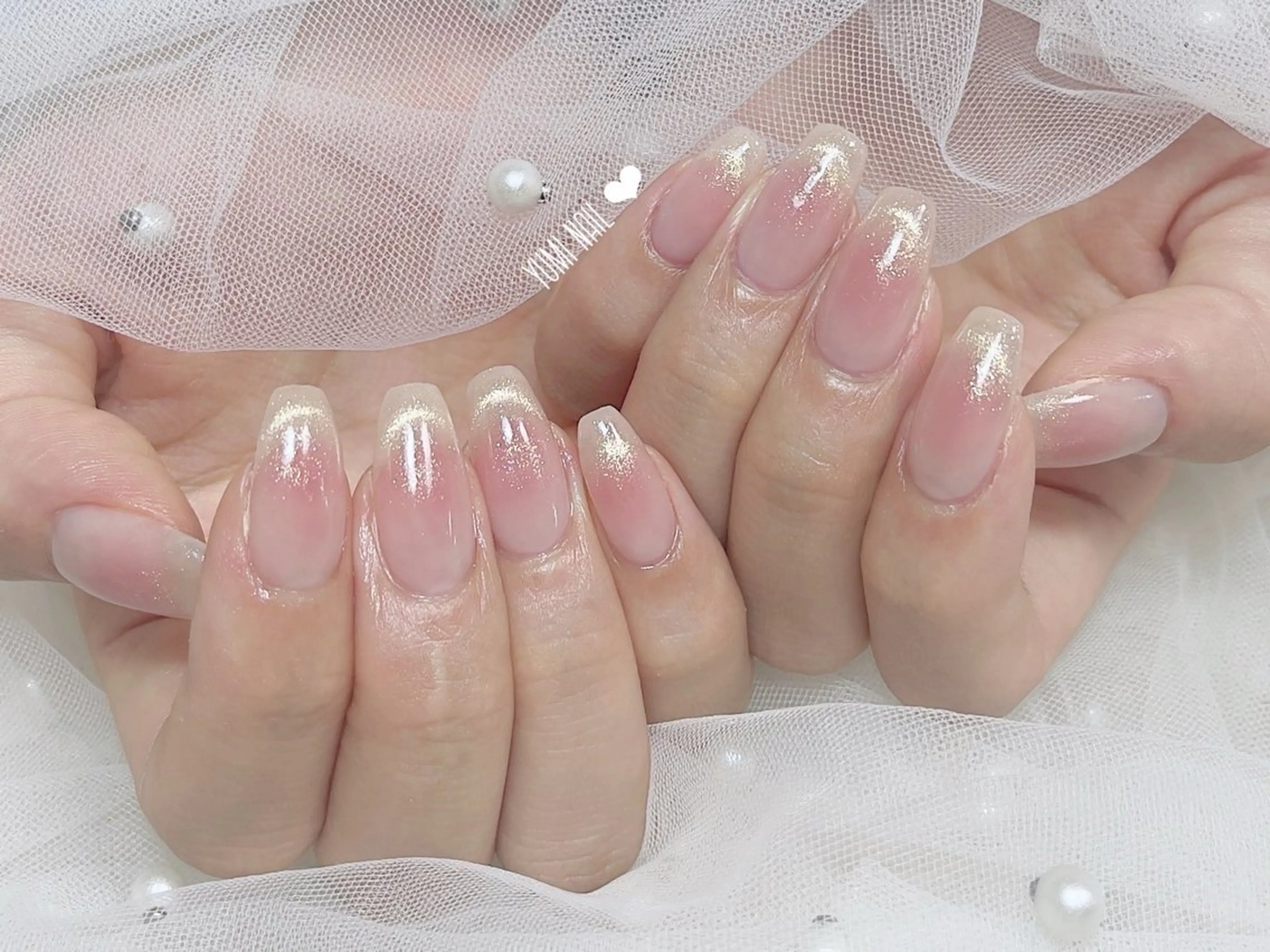 ネイル ユリ🎀 デザイン長さ出し専門のネイルデザイン