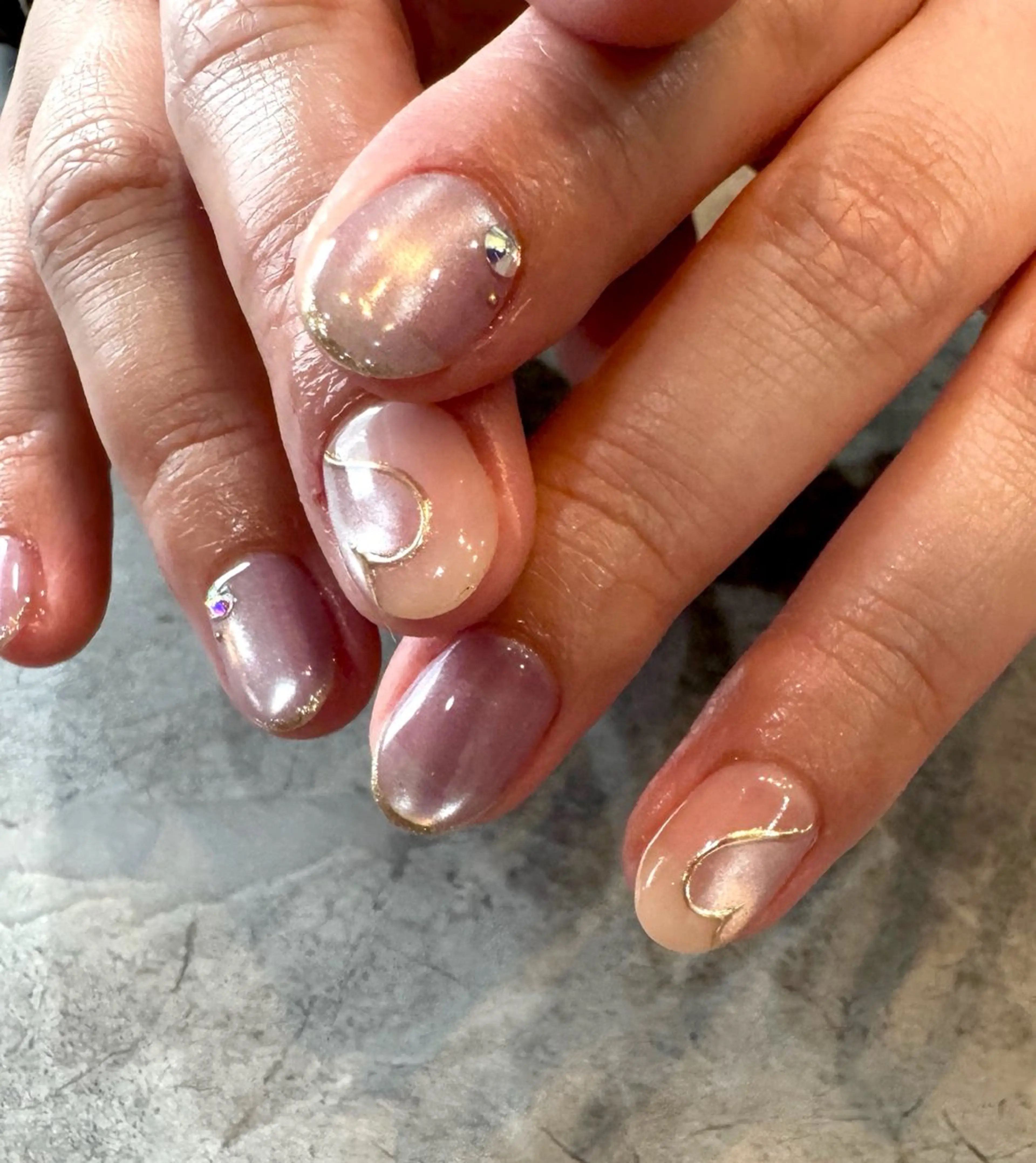 ネイル アートネイル マグネットネイル ハンドネイル Blé nailのネイルデザイン