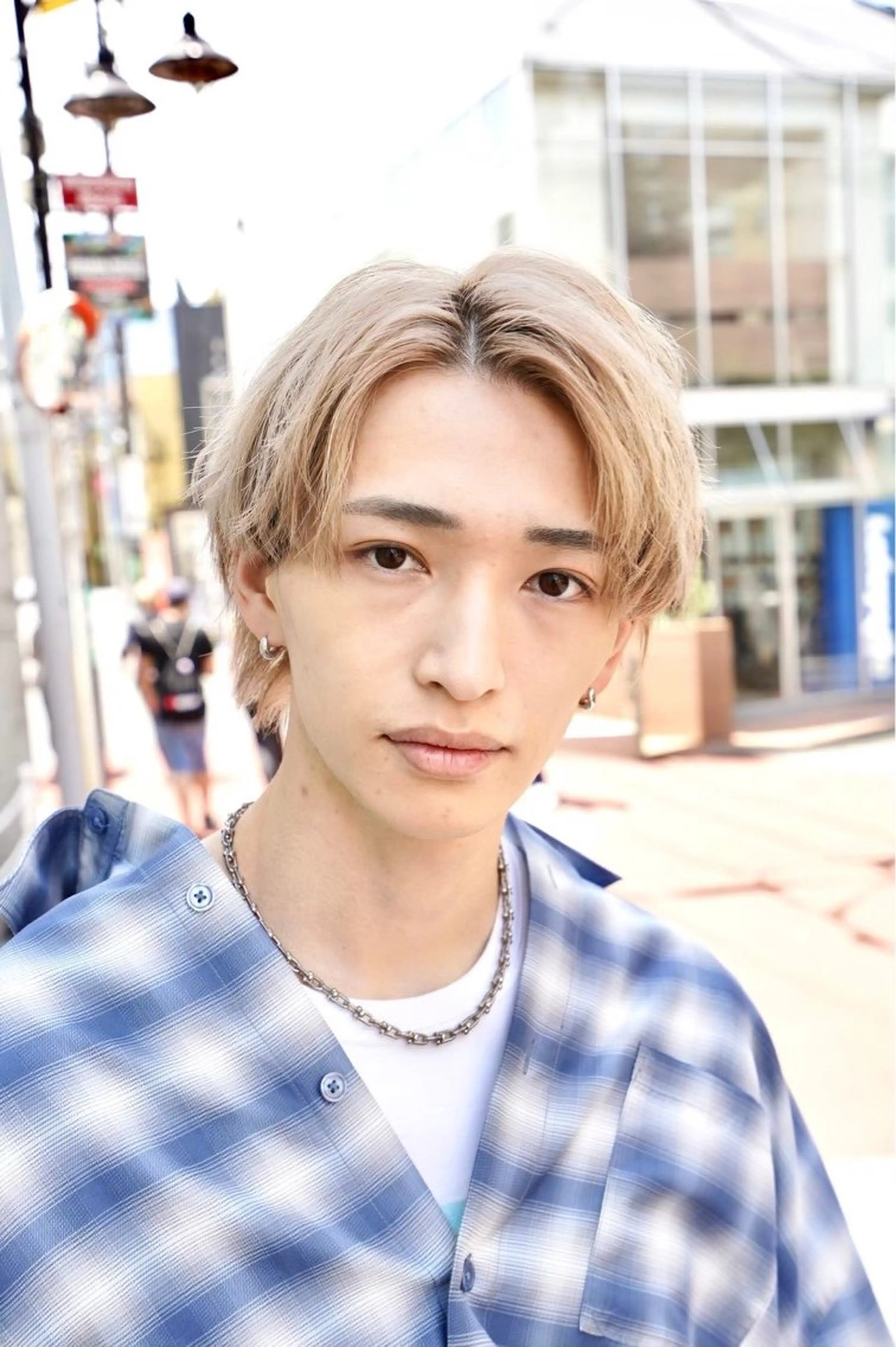 ミディアム カラー メンズ マッシュ 鈴木 美璃のヘアスタイル