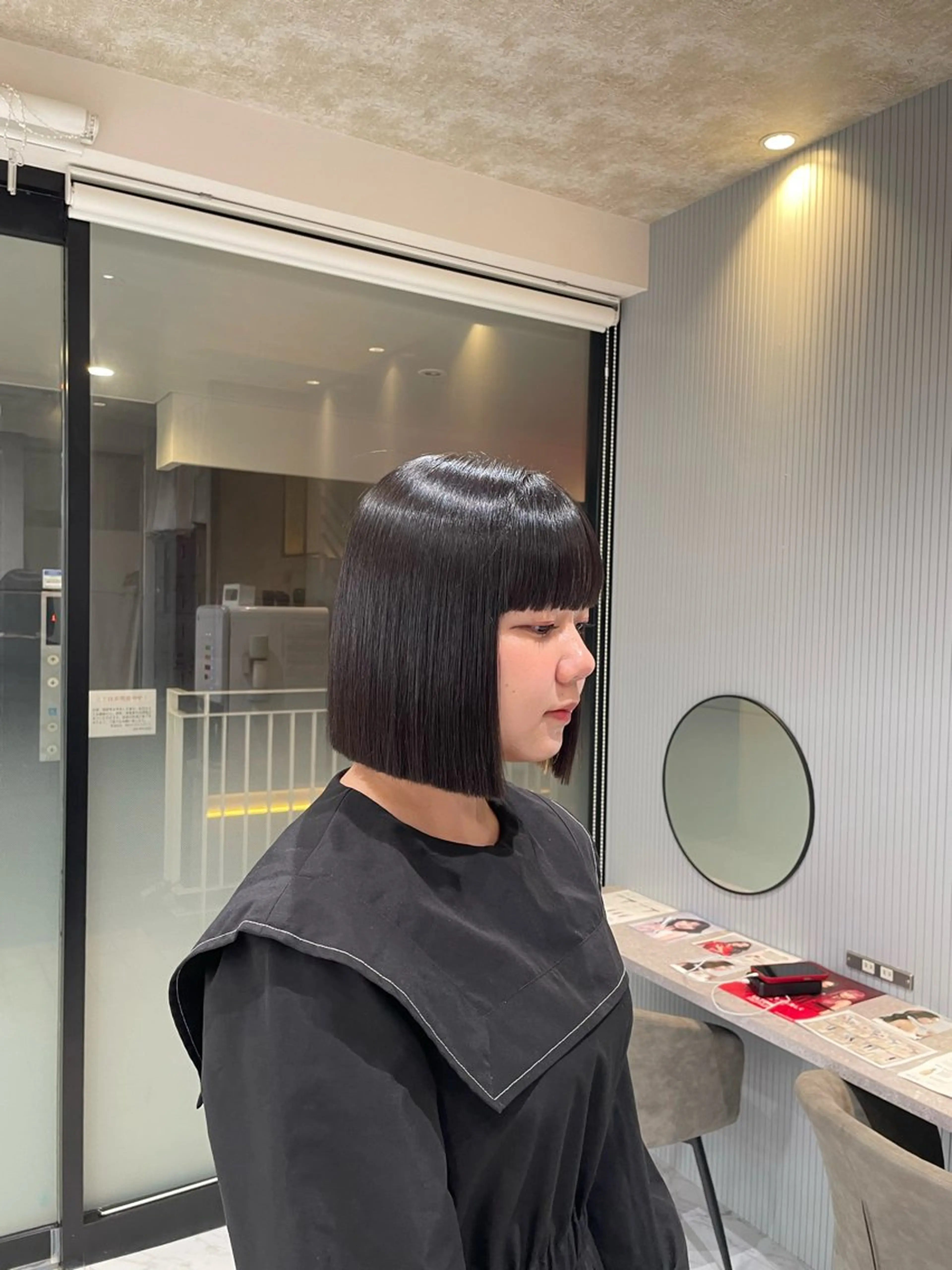 美髪矯正＋ボブカットの写真